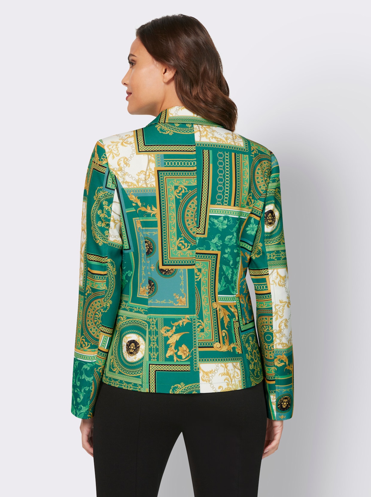 heine Blazer - grün-gelb-bedruckt