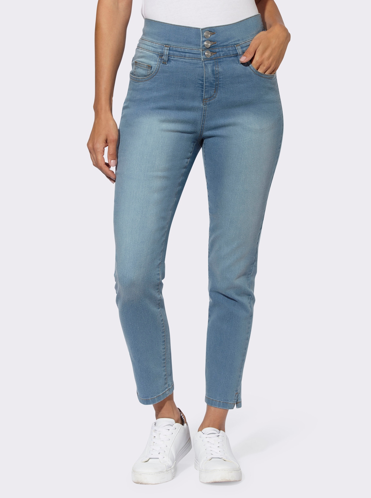 7/8-broek - blue-bleached