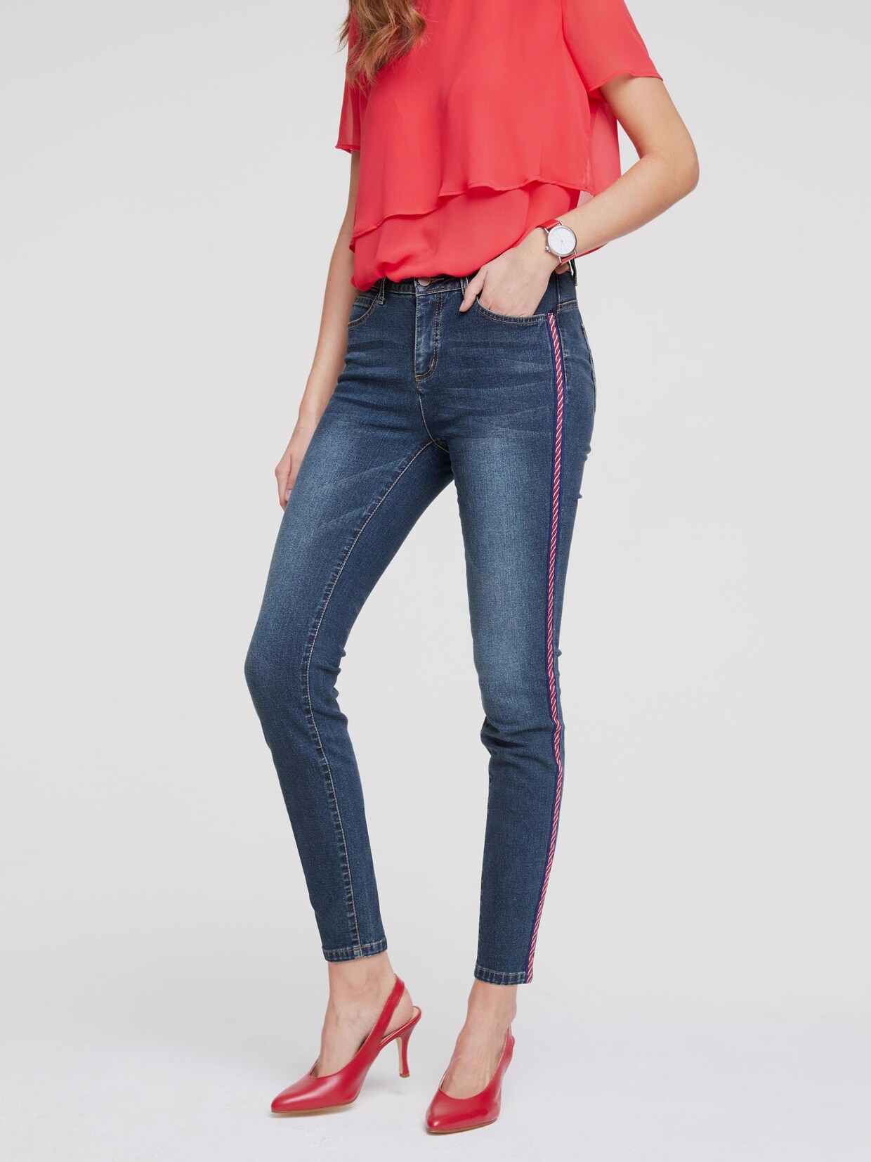 Rick Cardona Bauchweg-Jeans - blue denim