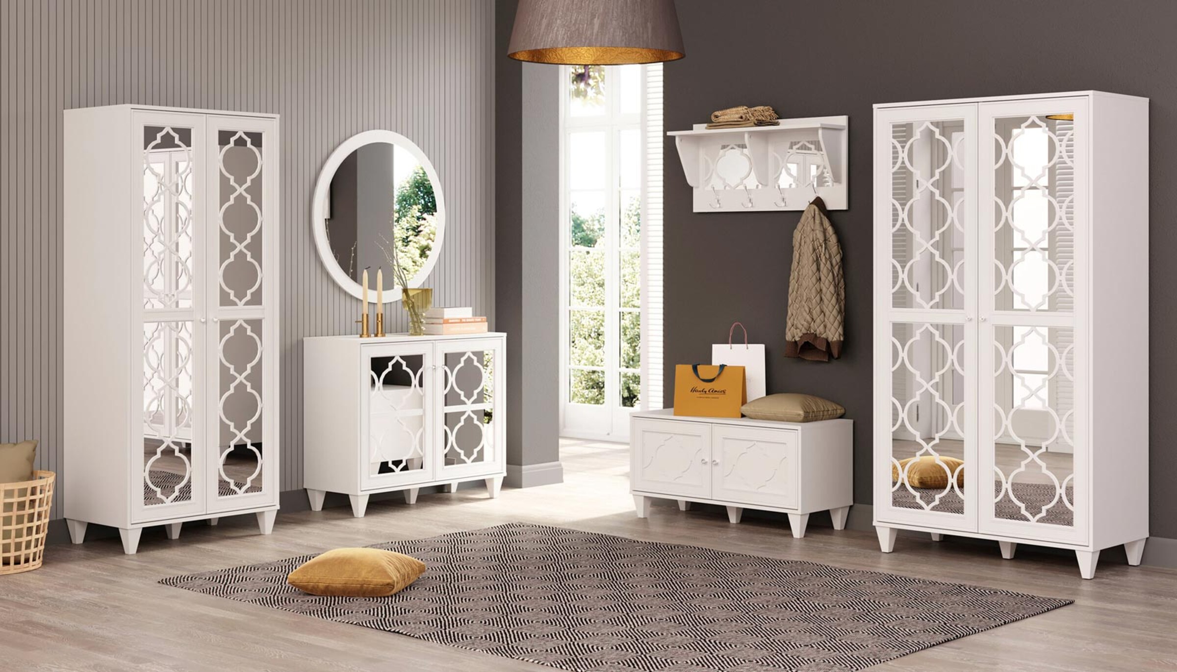 Möbel Garderoben Leonique Garderobenpaneel in weiß 