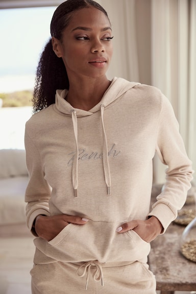 Kapuzensweatshirt - beige meliert