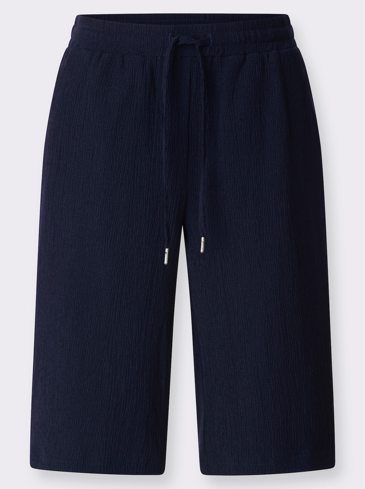 Bermudas in Crinkle-Qualität - marine