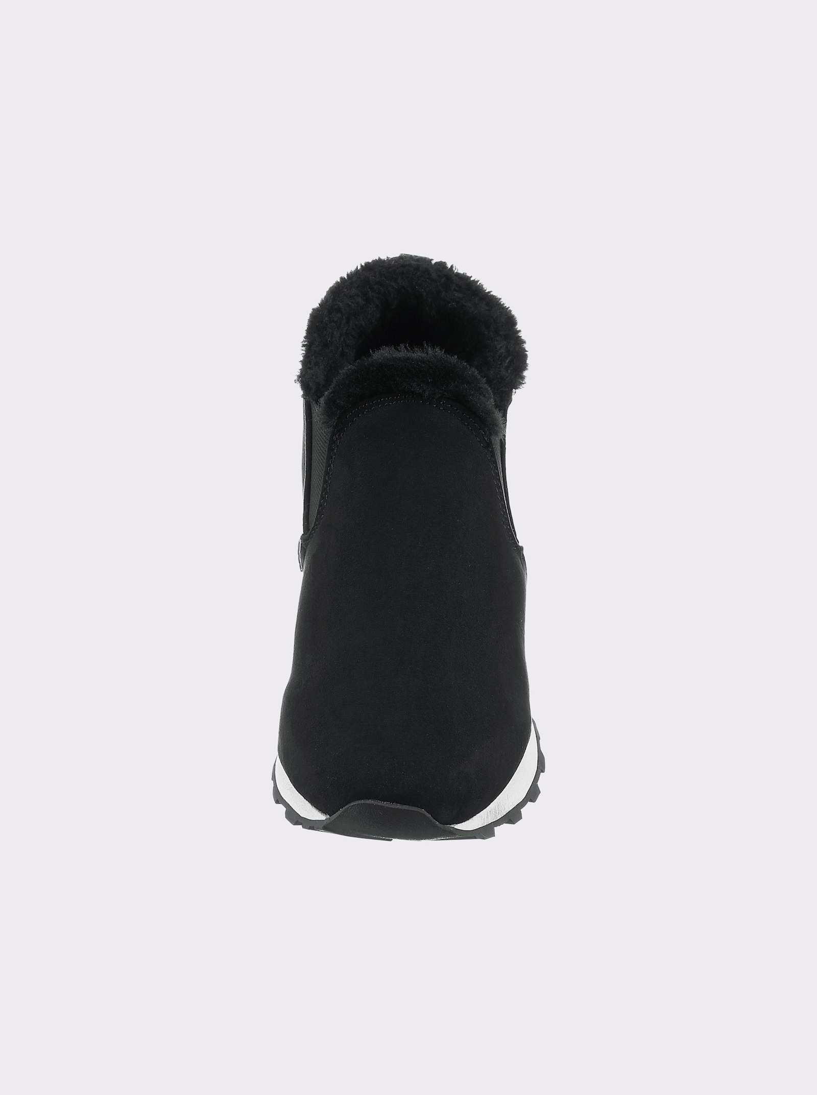 Slipper met warme voering - zwart