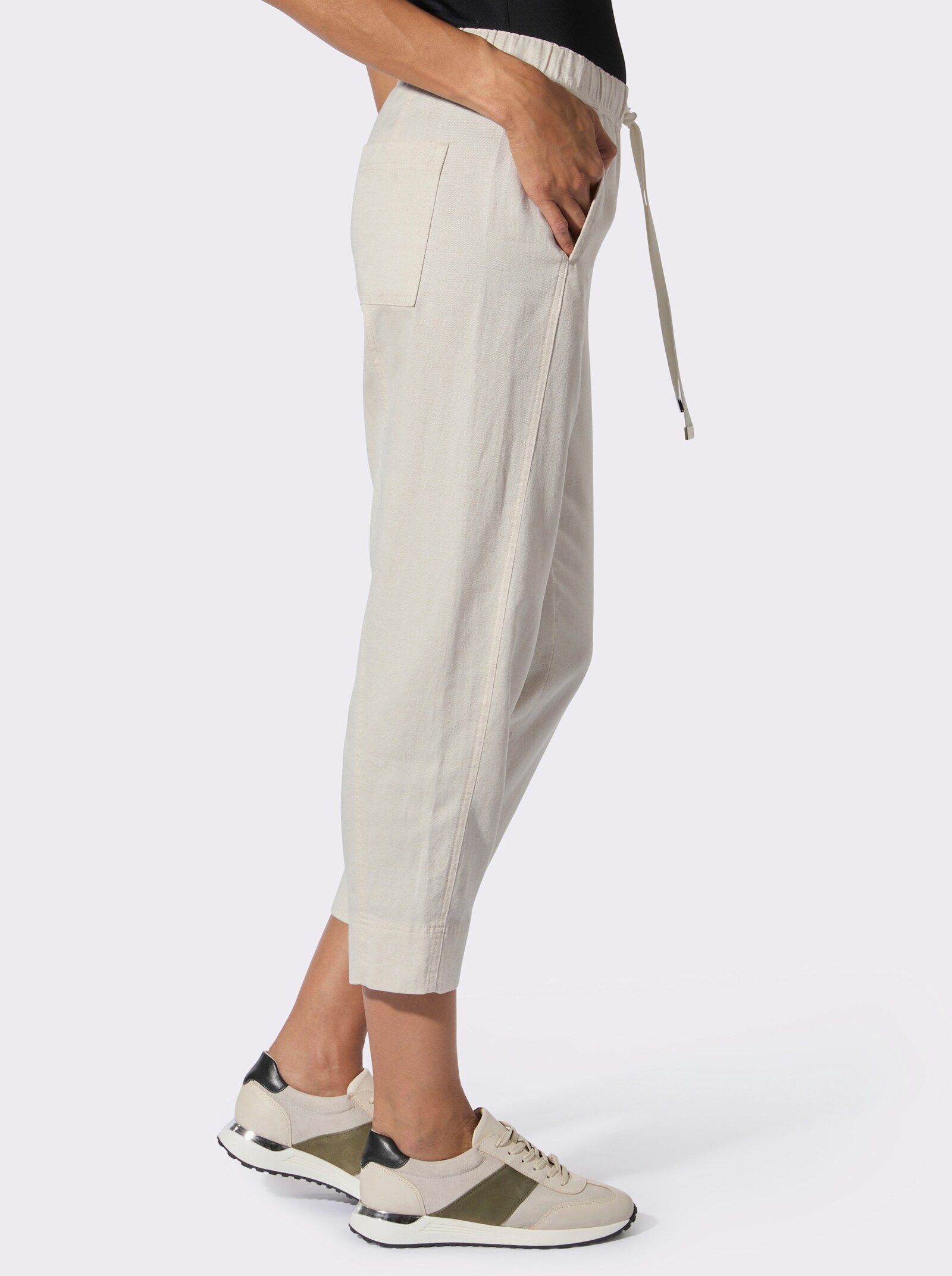 Ascari Edel-Jogpants mit Leinen - beige