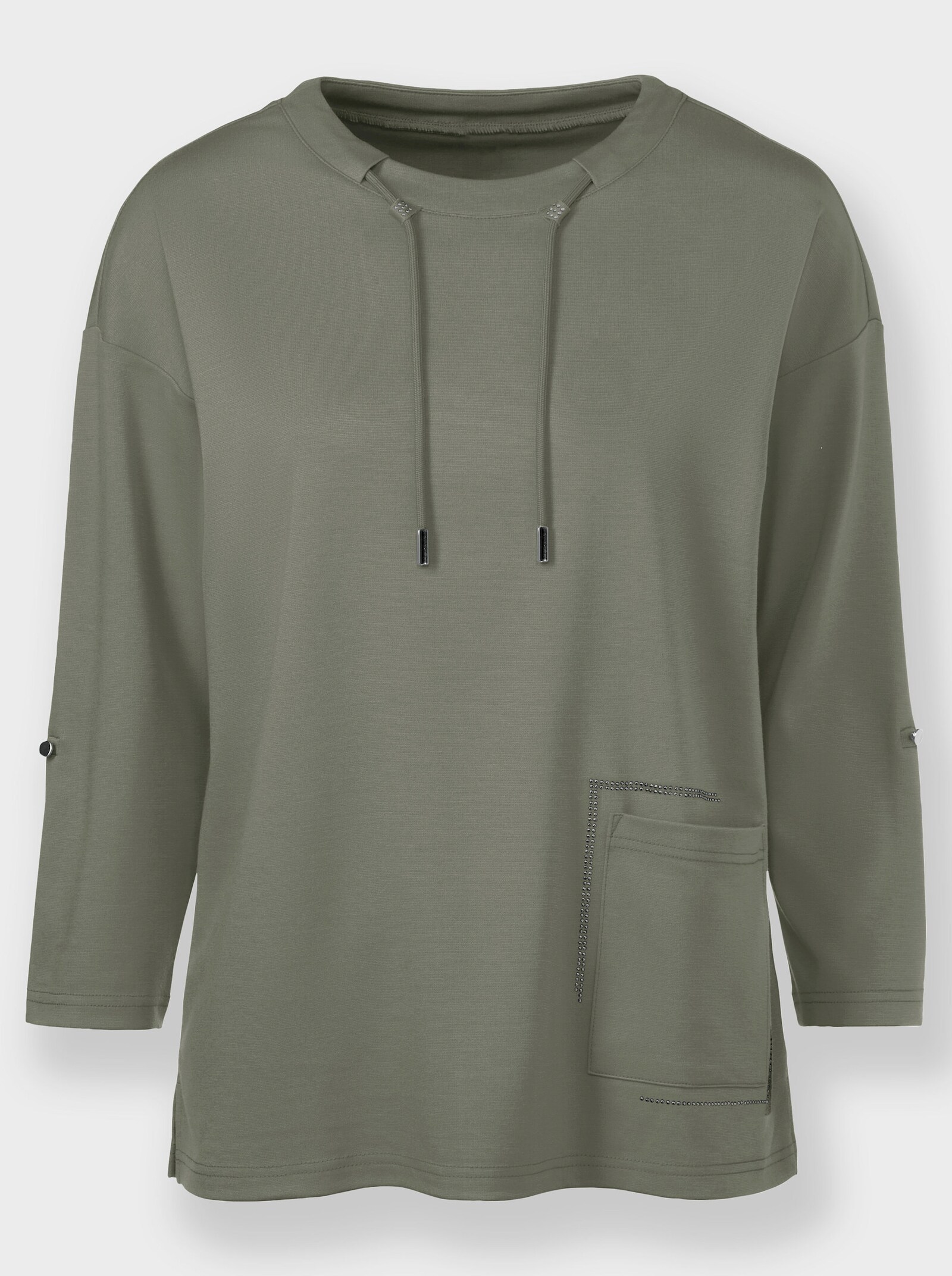 heine 3/4-Arm-Shirt mit Bindeband - khaki