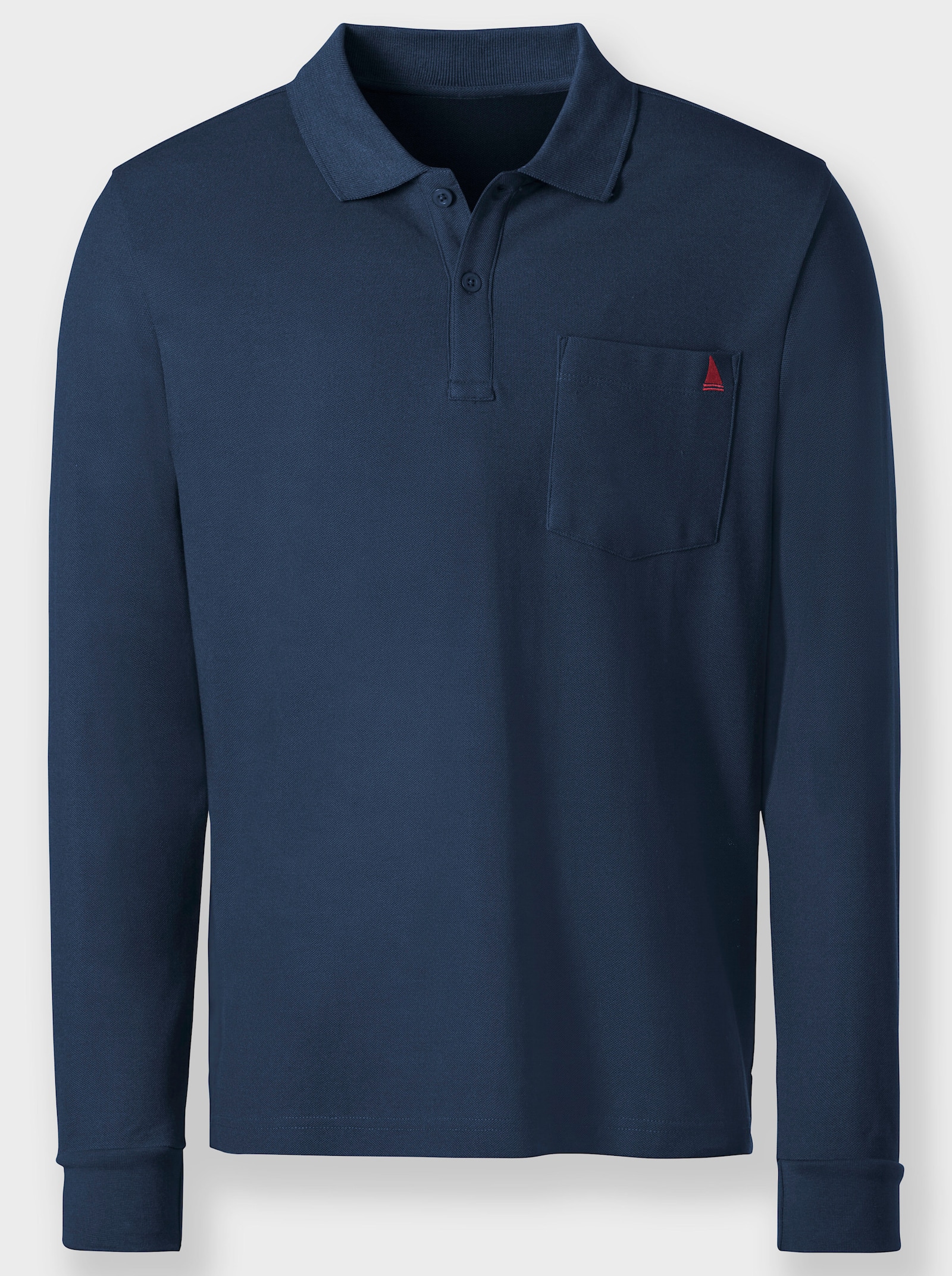 Catamaran Langarm-Poloshirt - dunkelblau