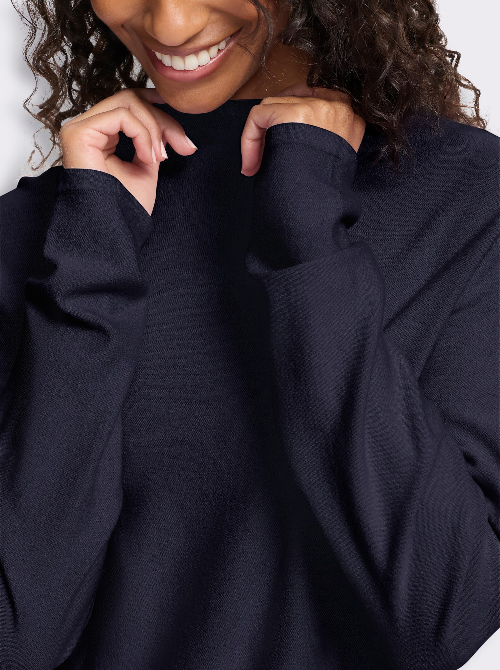 heine Stehkragenpullover mit Langarm - marine