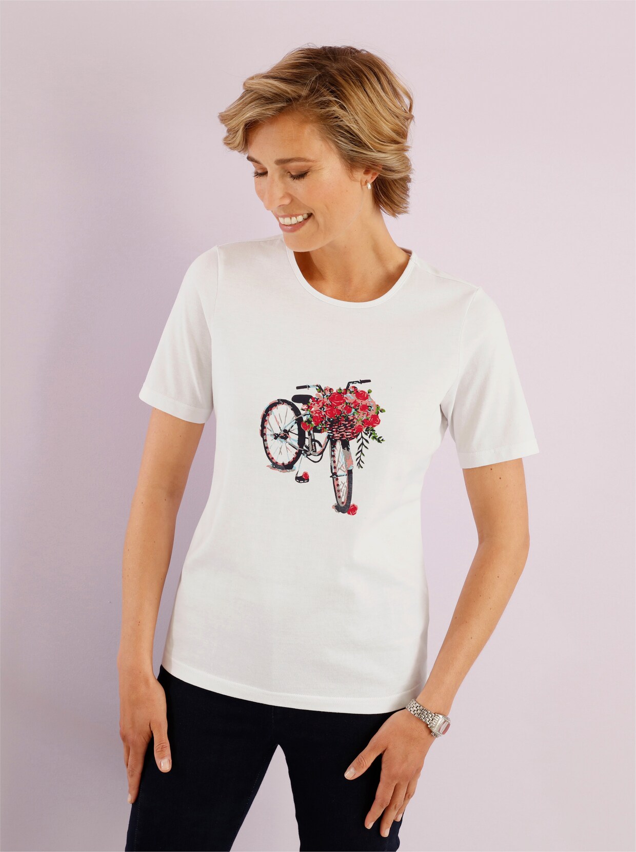 Shirt met korte mouwen - wit/rood