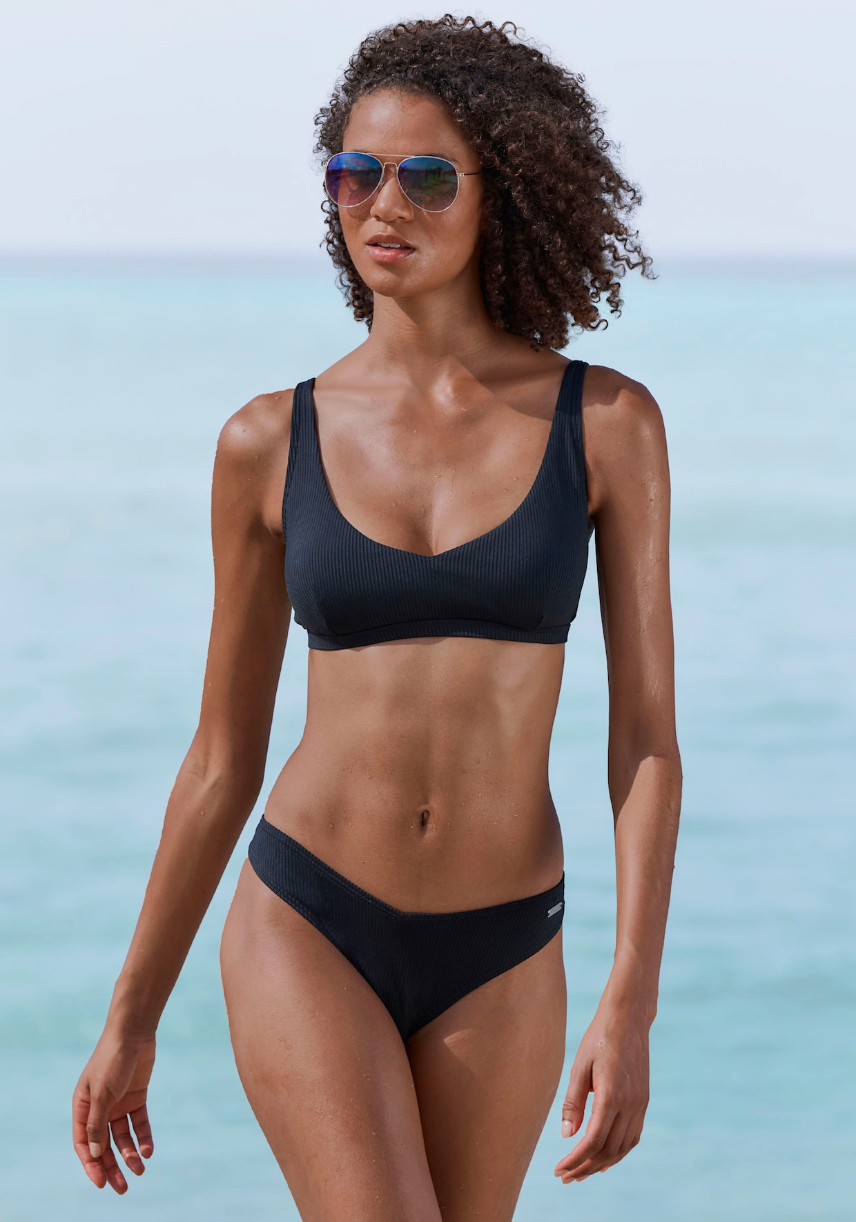 Venice Beach Bustierbikinitop - zwart