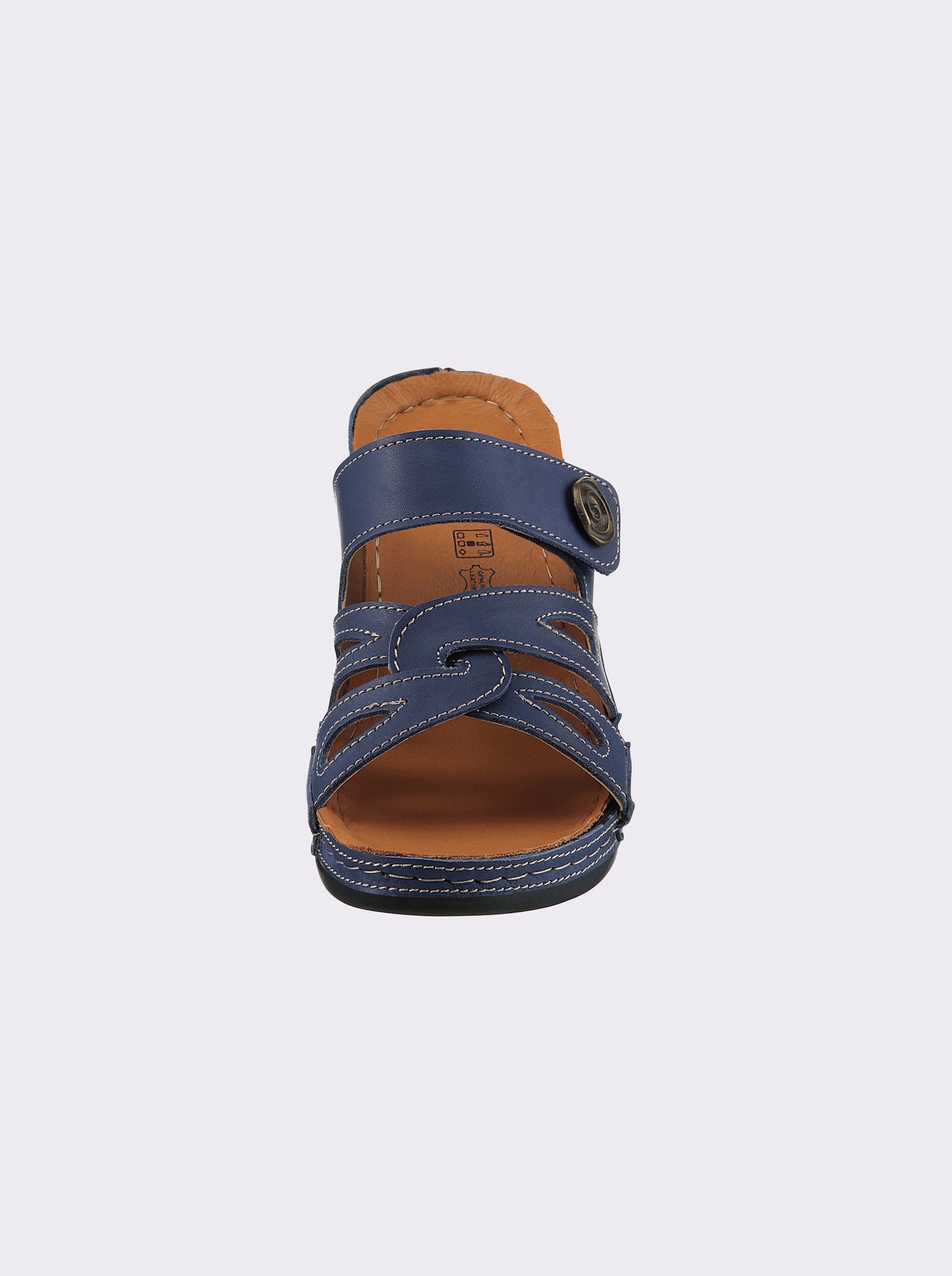 airsoft modern+ Pantolette mit Keilabsatz - marine