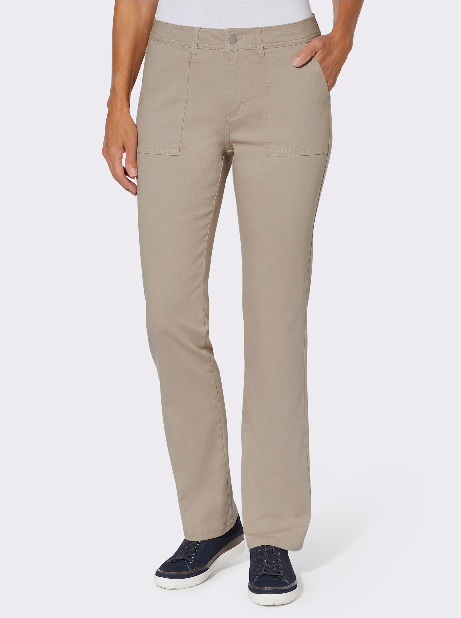 Jeans mit aufgesetzten Taschen - sesam