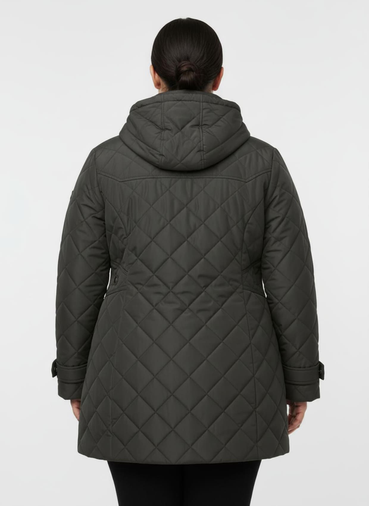 Steppjacke mit knöpfbarer Innentasche - graphit