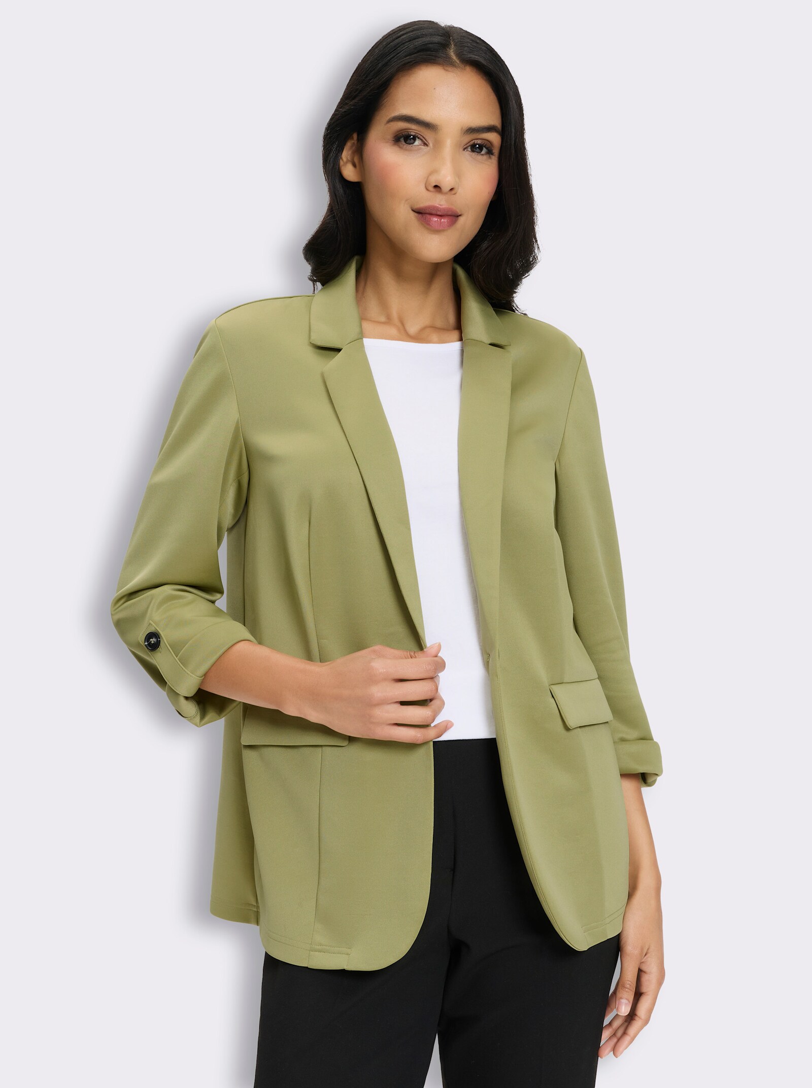 Jerseyblazer in Interlock-Qualität - schilf
