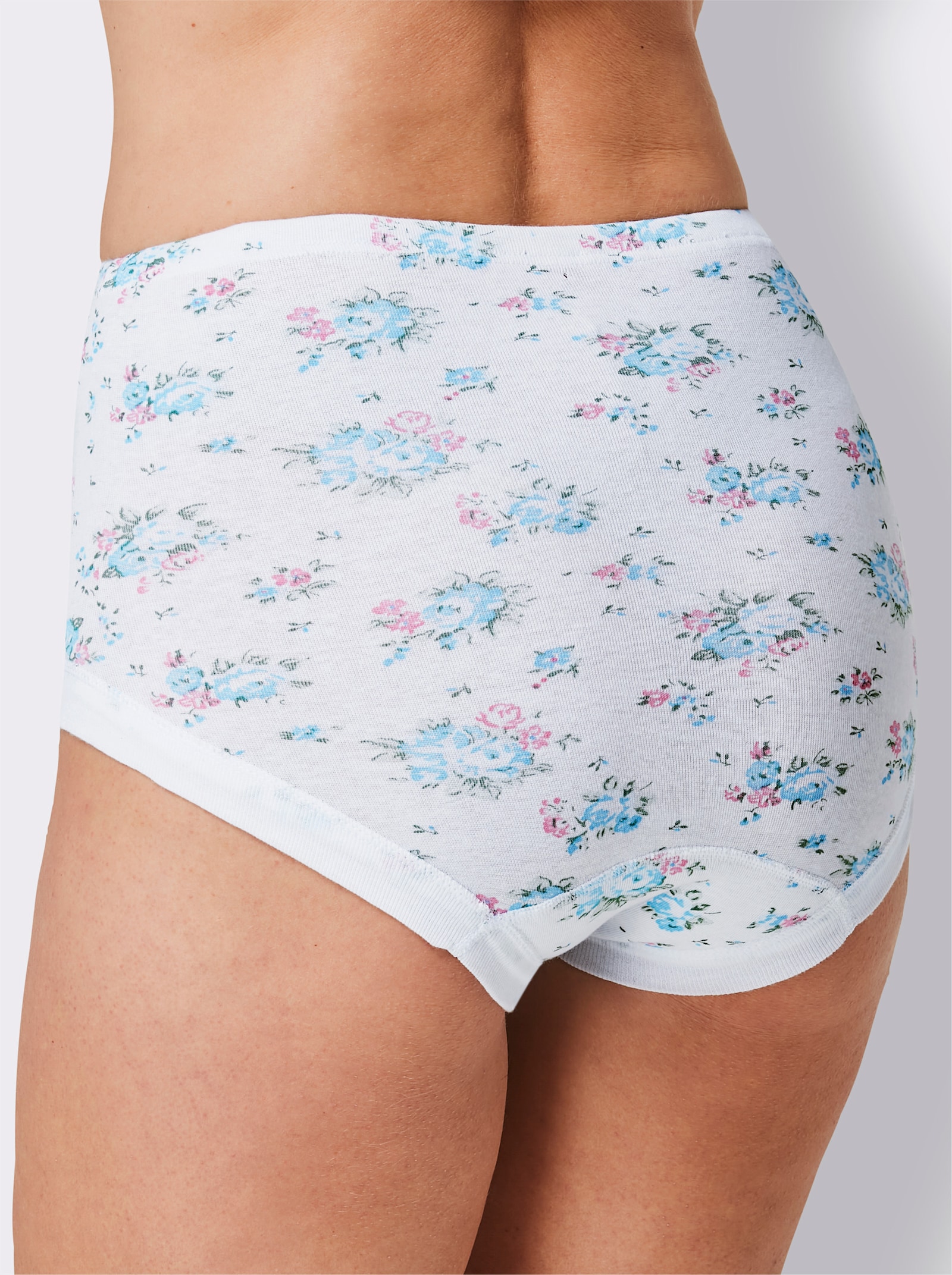 wäschepur Taillenslip mit auswechselbarem Gummi - weiß-bedruckt