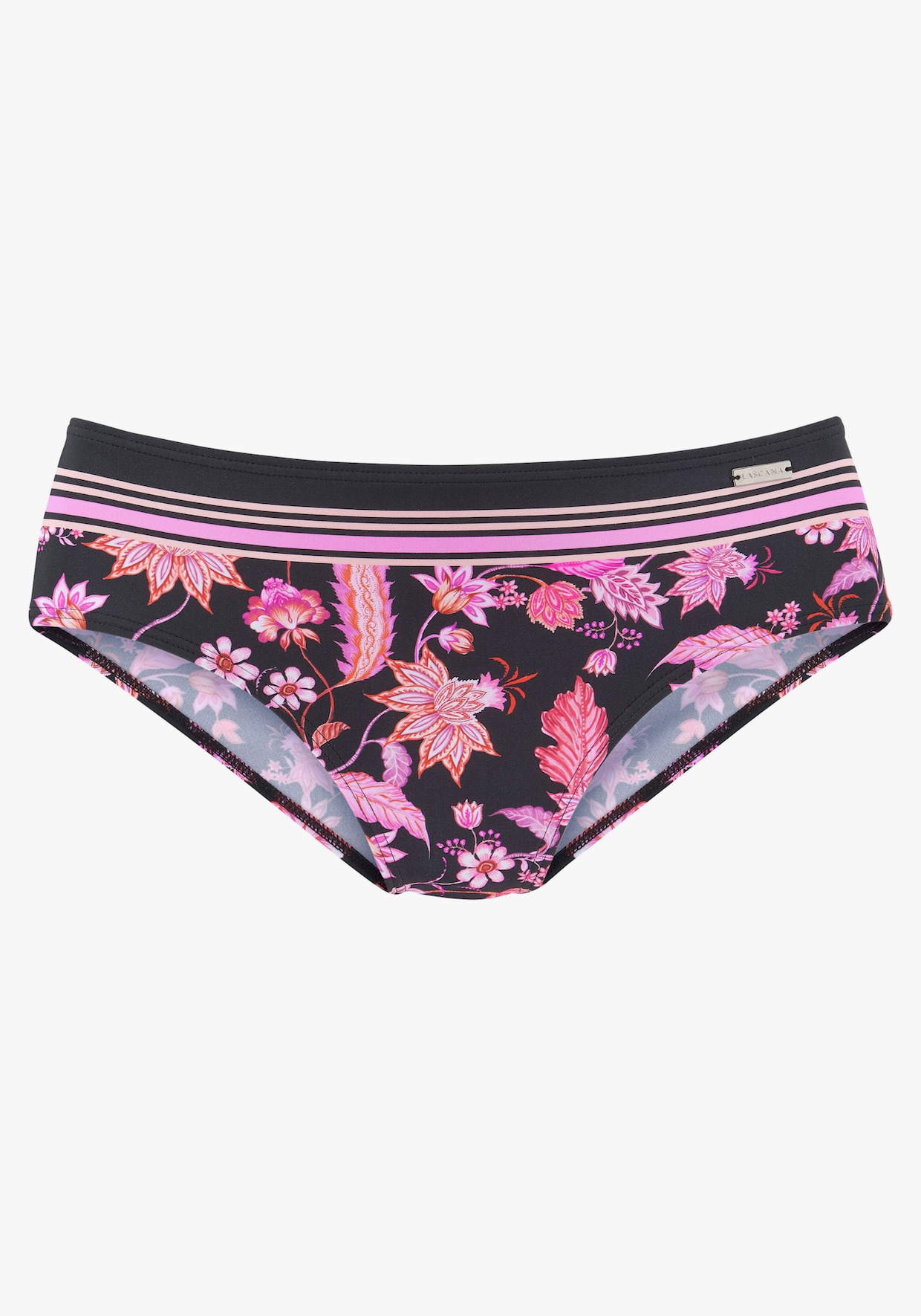 LASCANA Bikini-Hose - schwarz-pink