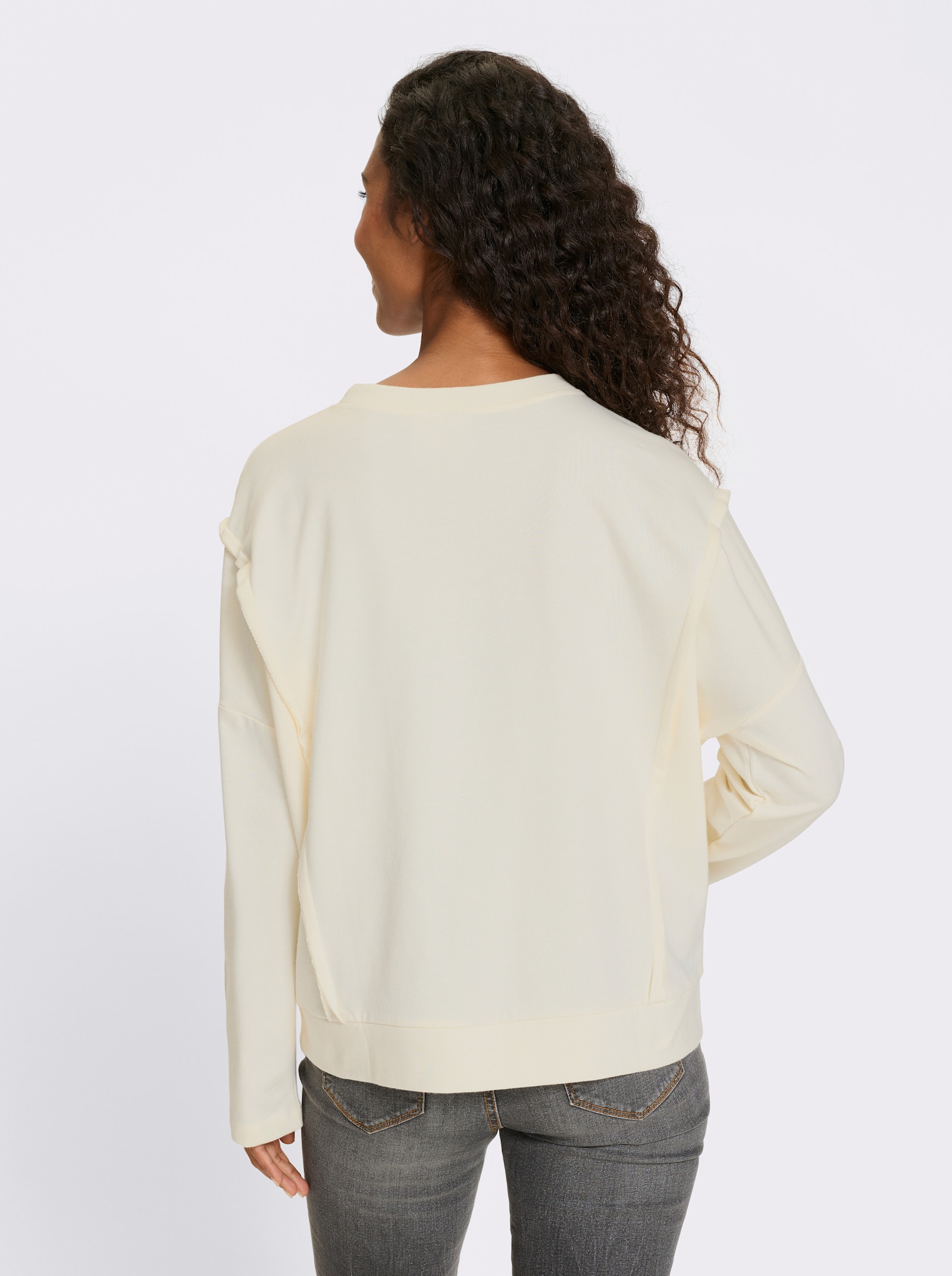 heine Sweatshirt mit glitzerndem Lettering - champagner