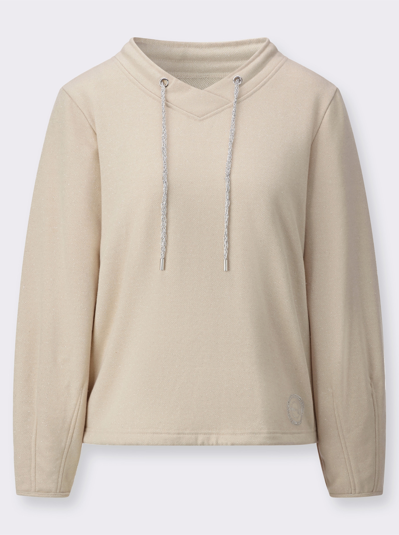 Sweatshirt mit Ballon-Ärmeln - sand-silberfarben