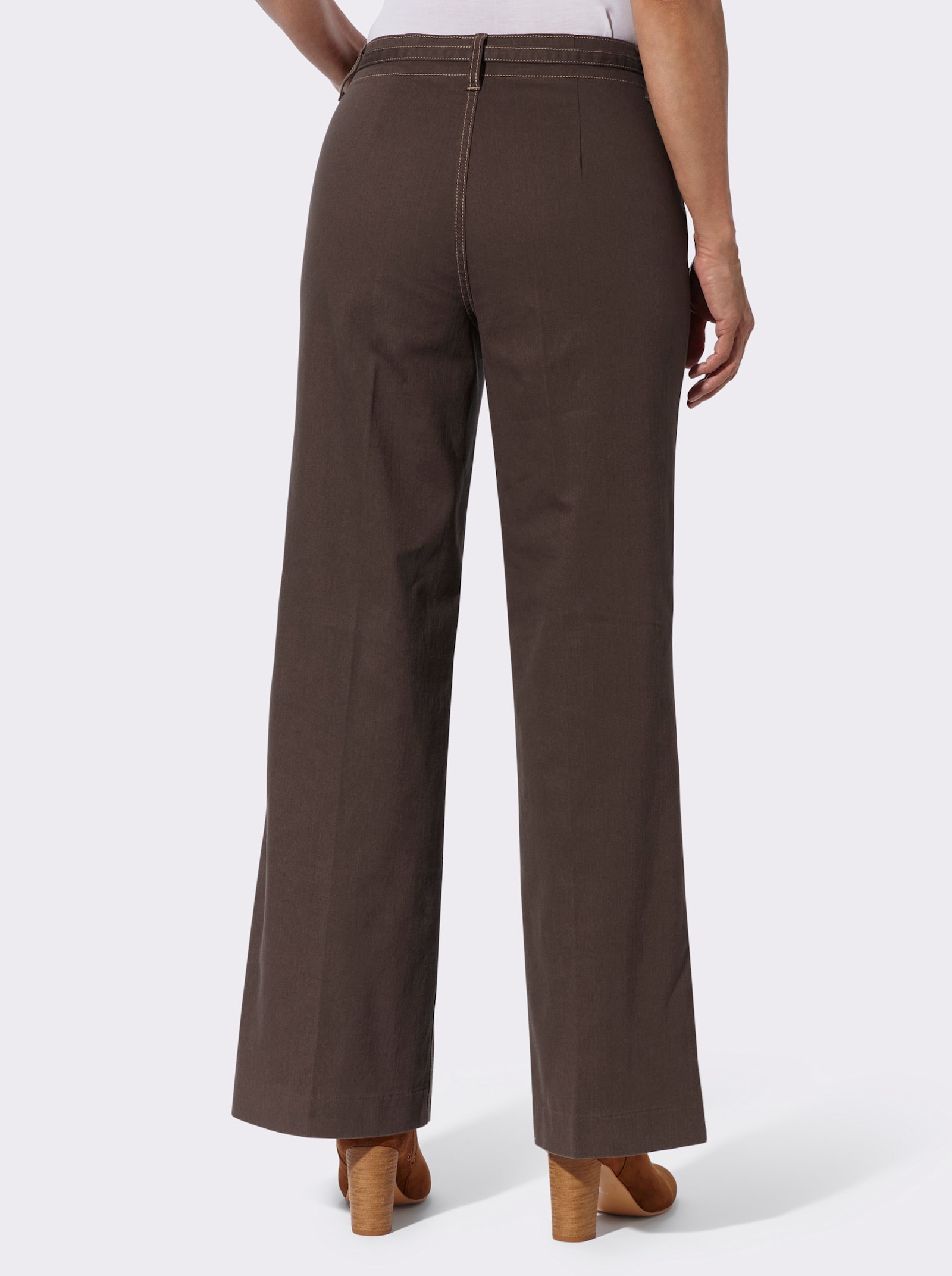  Jeans mit Biese vorne - brown-denim