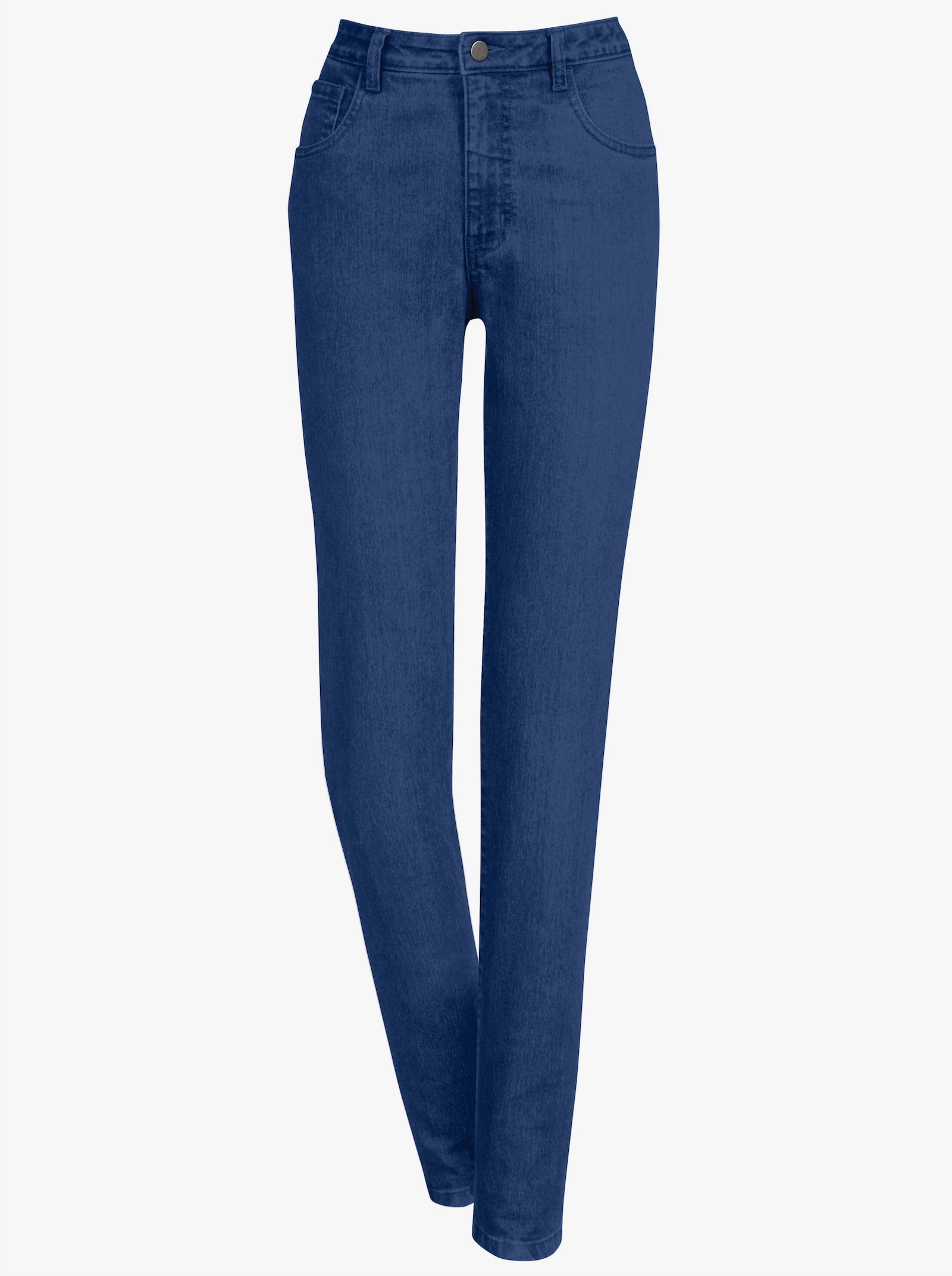5-ficksjeans med broderade bakfickor - blue-stone-washed