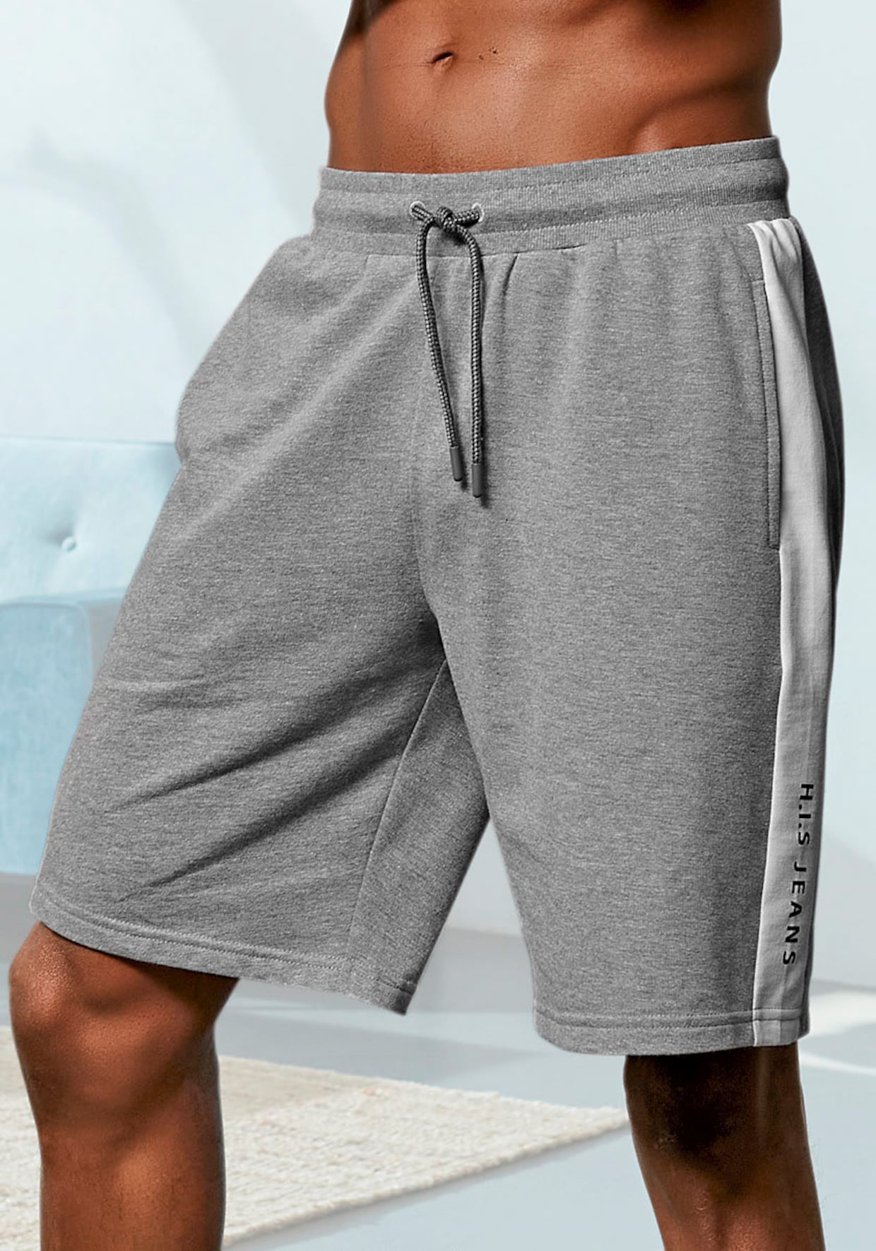 H.I.S Sweatshorts - grau-meliert