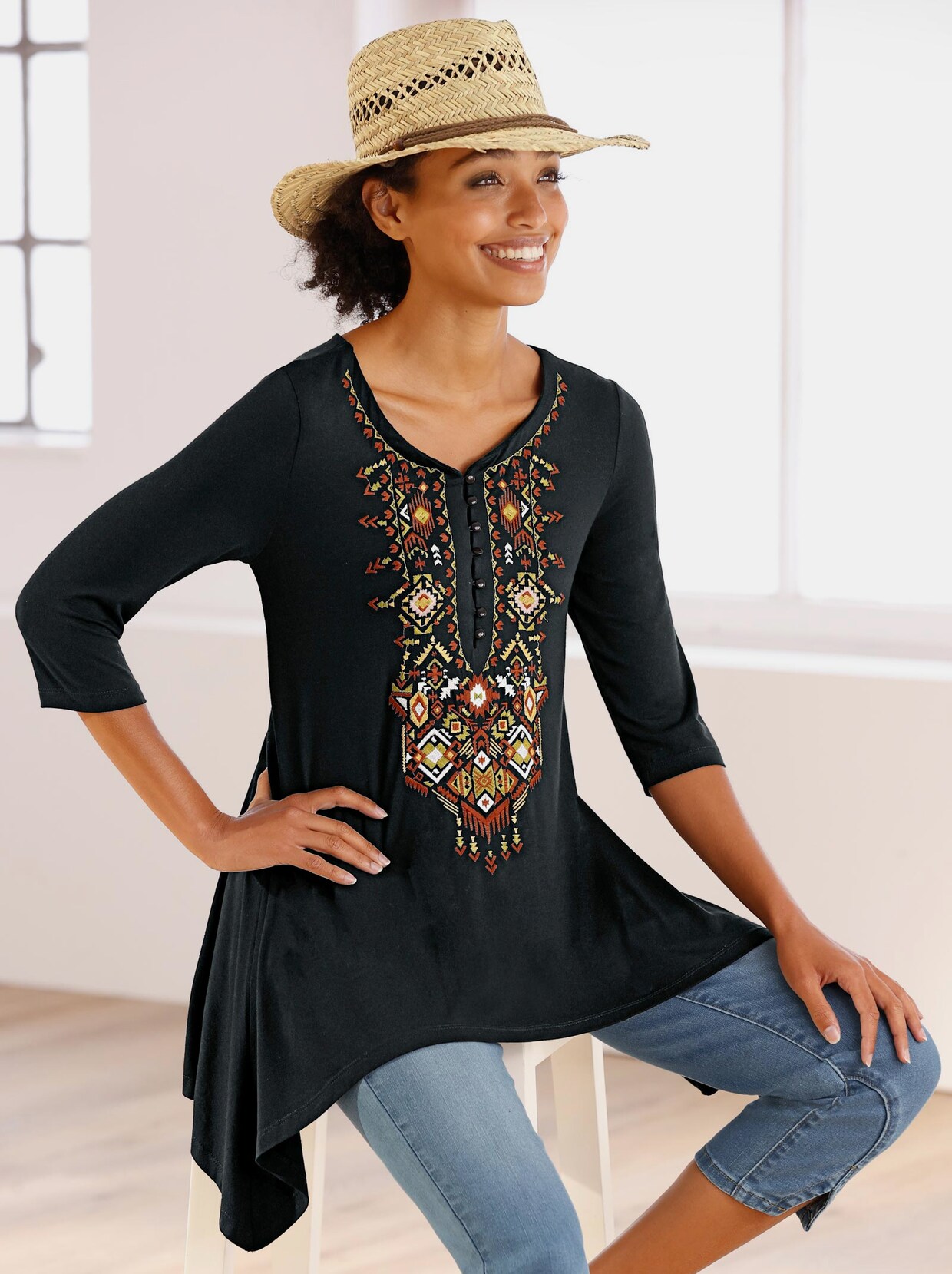 Linea Tesini Shirt - schwarz