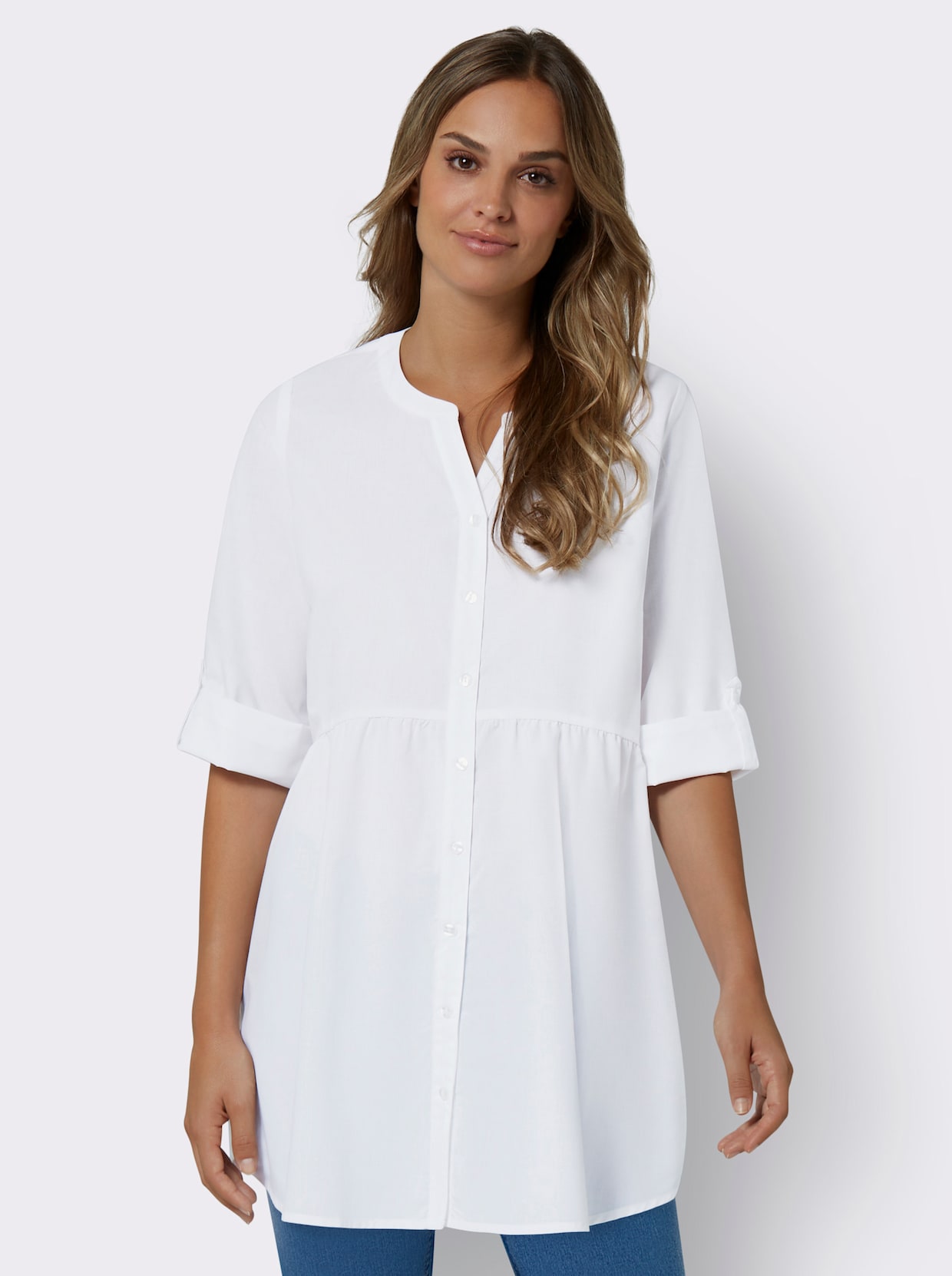 Longline blouse - wit