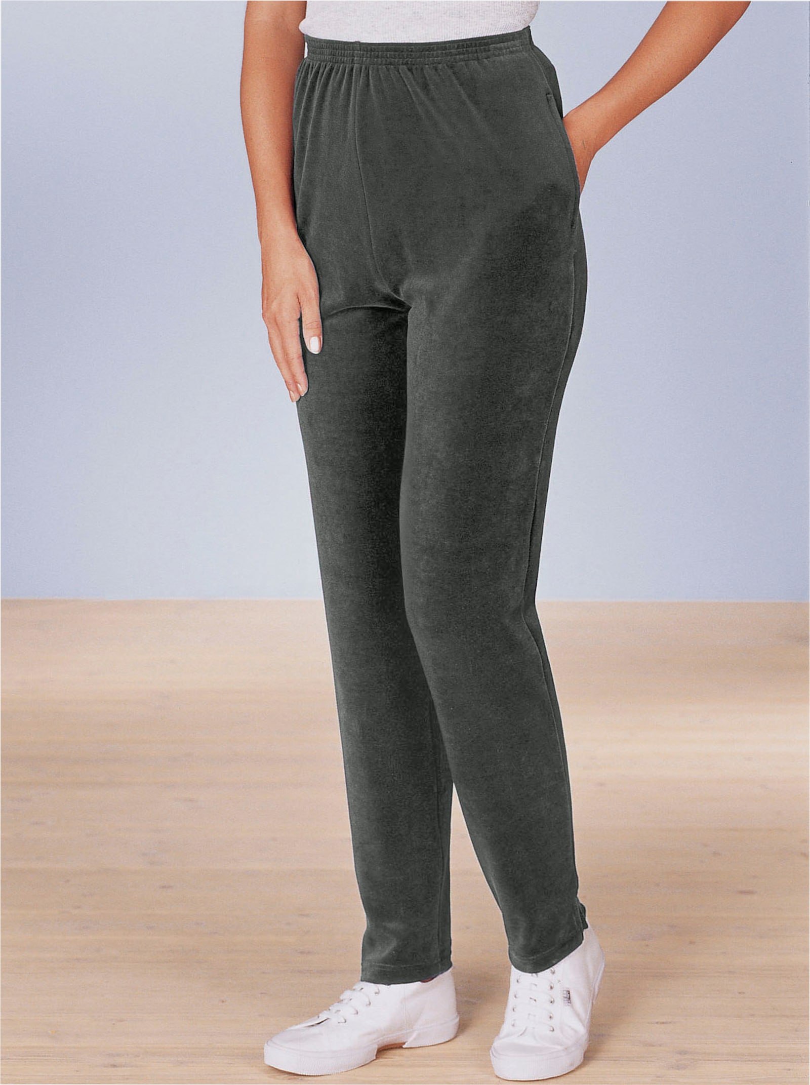 Nickihose mit 2 Seitentaschen - dunkelgrau