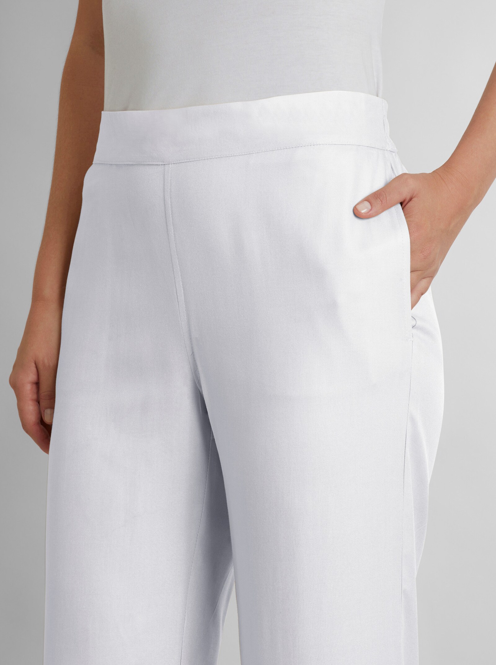 heine Hose mit Dehnbund - weiß