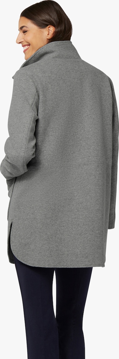 Longjacke - steingrau-meliert