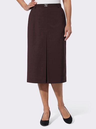 Webrock mit Kellerfalte - burgund-meliert