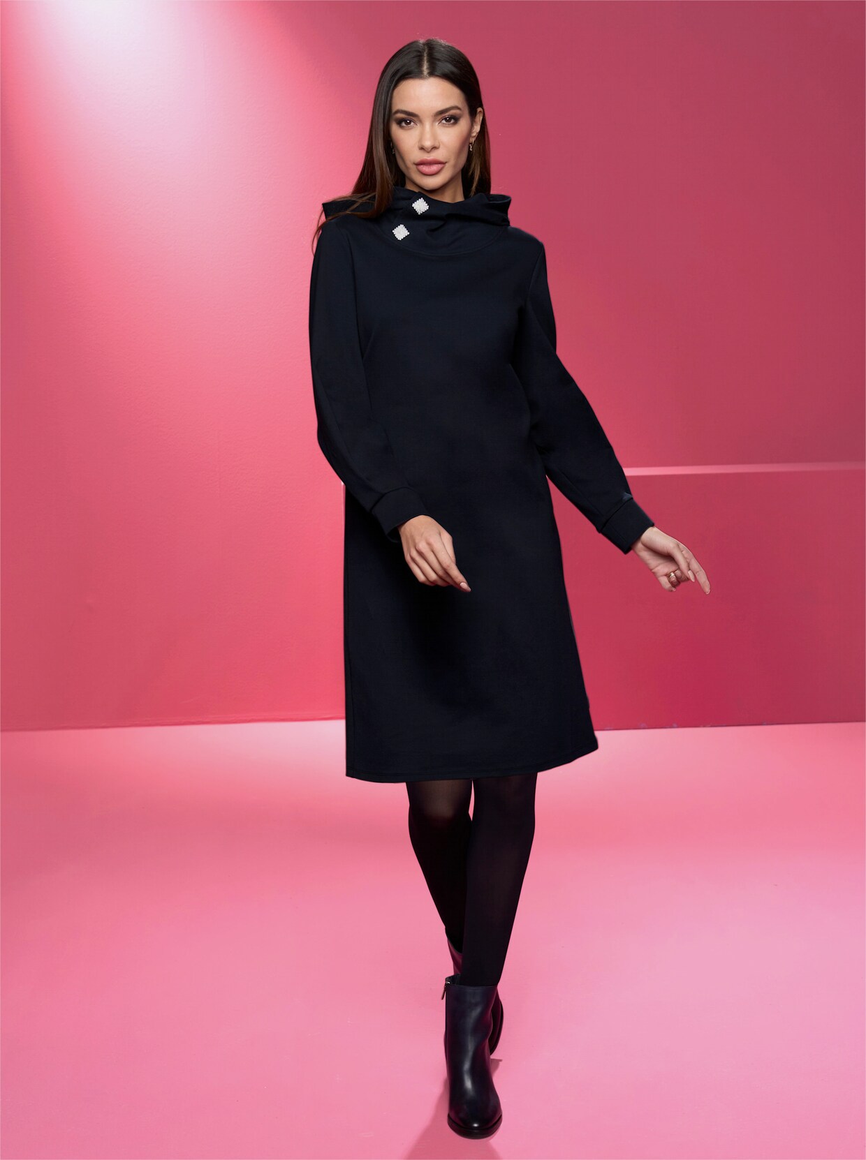 heine Jersey-Kleid - marine