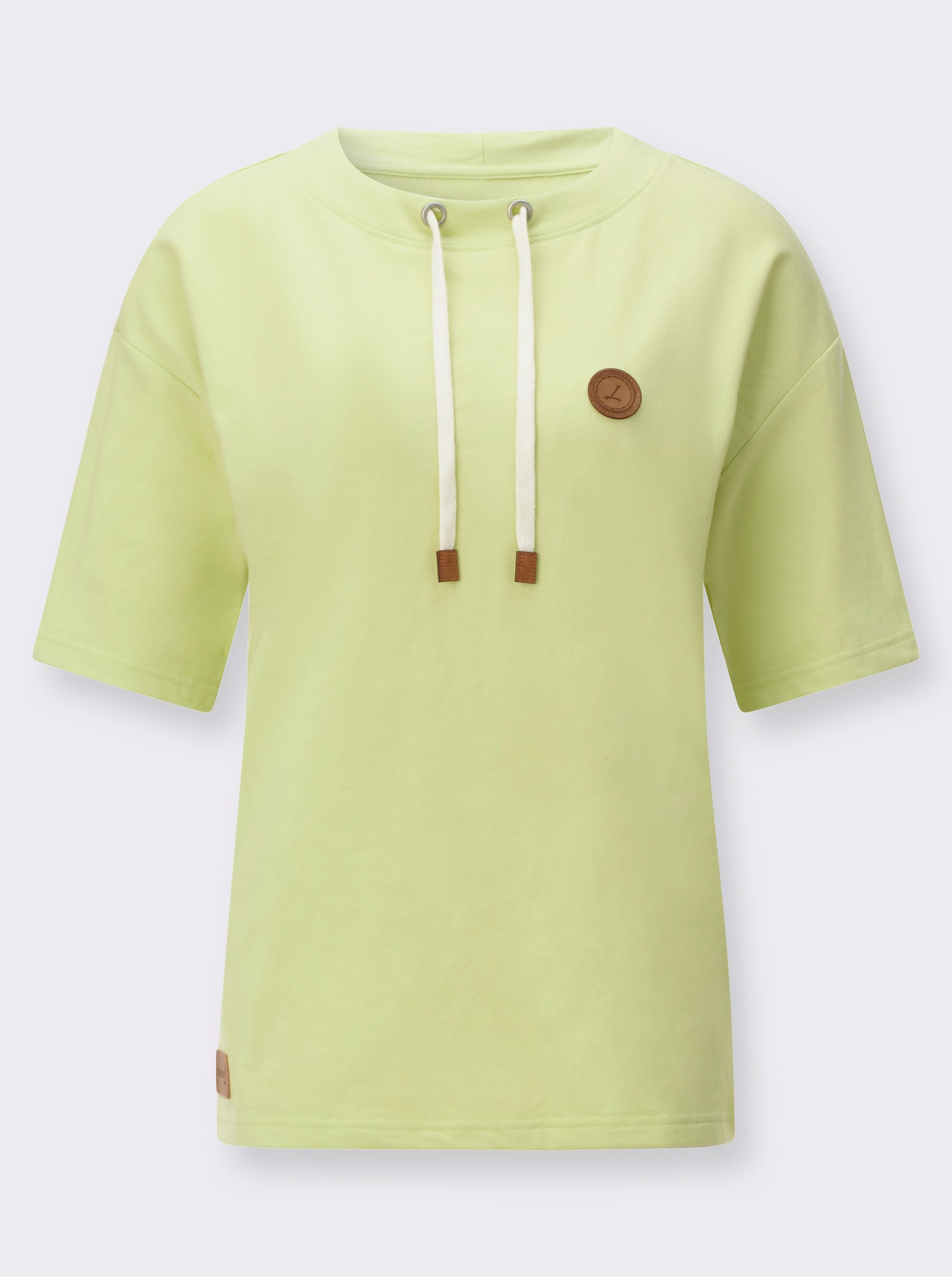 Sweatshirt mit überschnittenen Schultern - pistazie