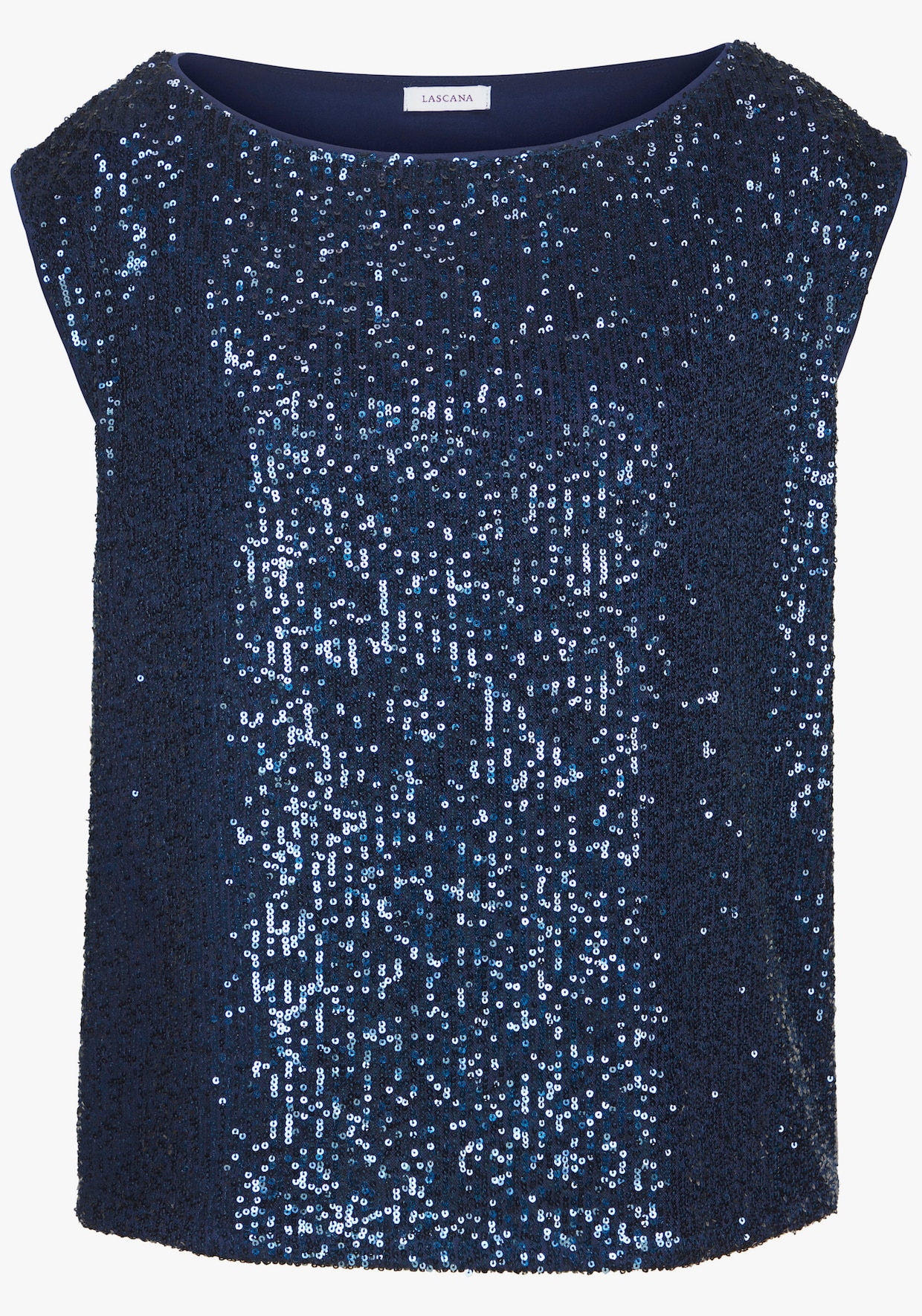 LASCANA Paillettenshirt - dunkelblau