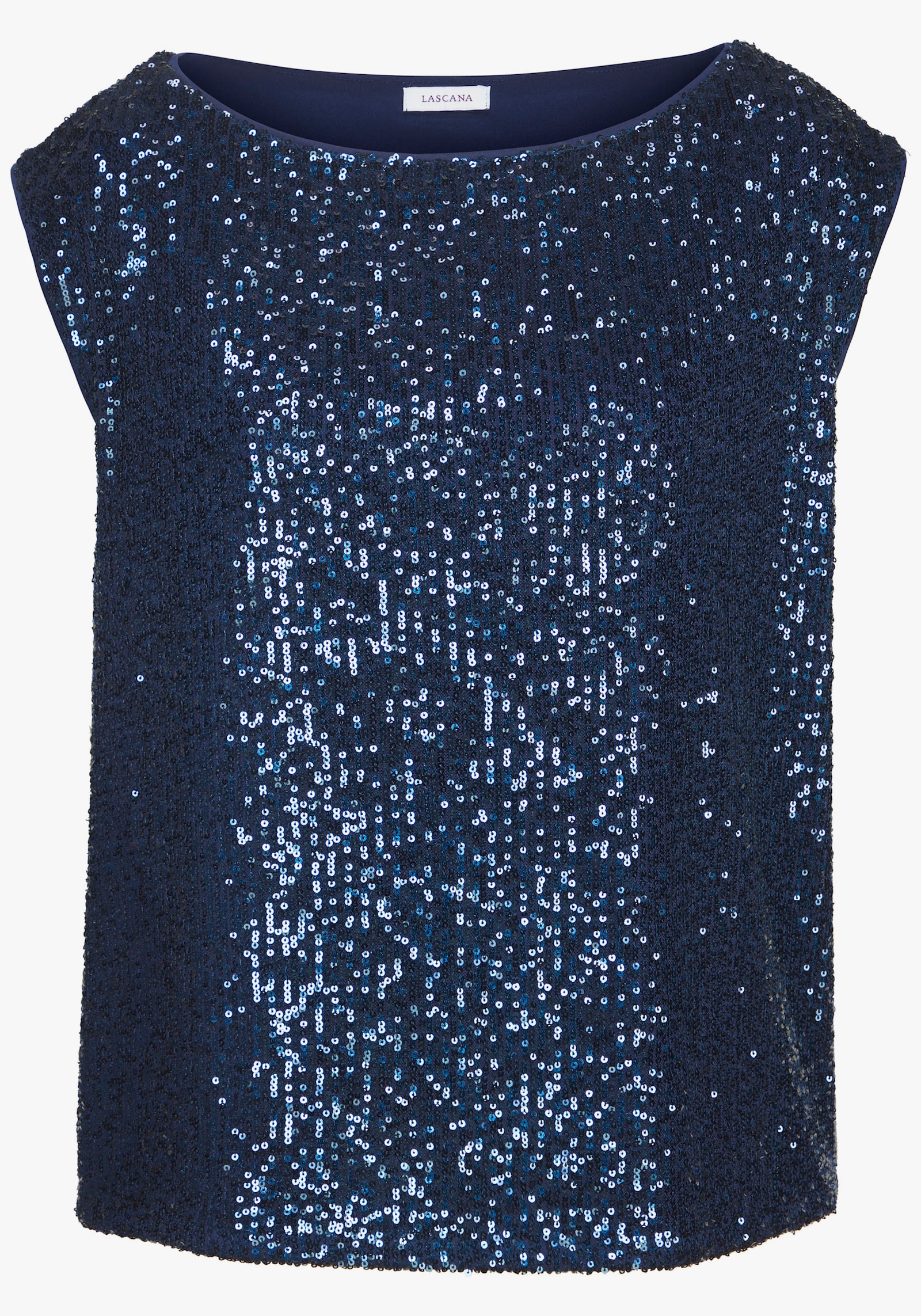 LASCANA Paillettenshirt - dunkelblau