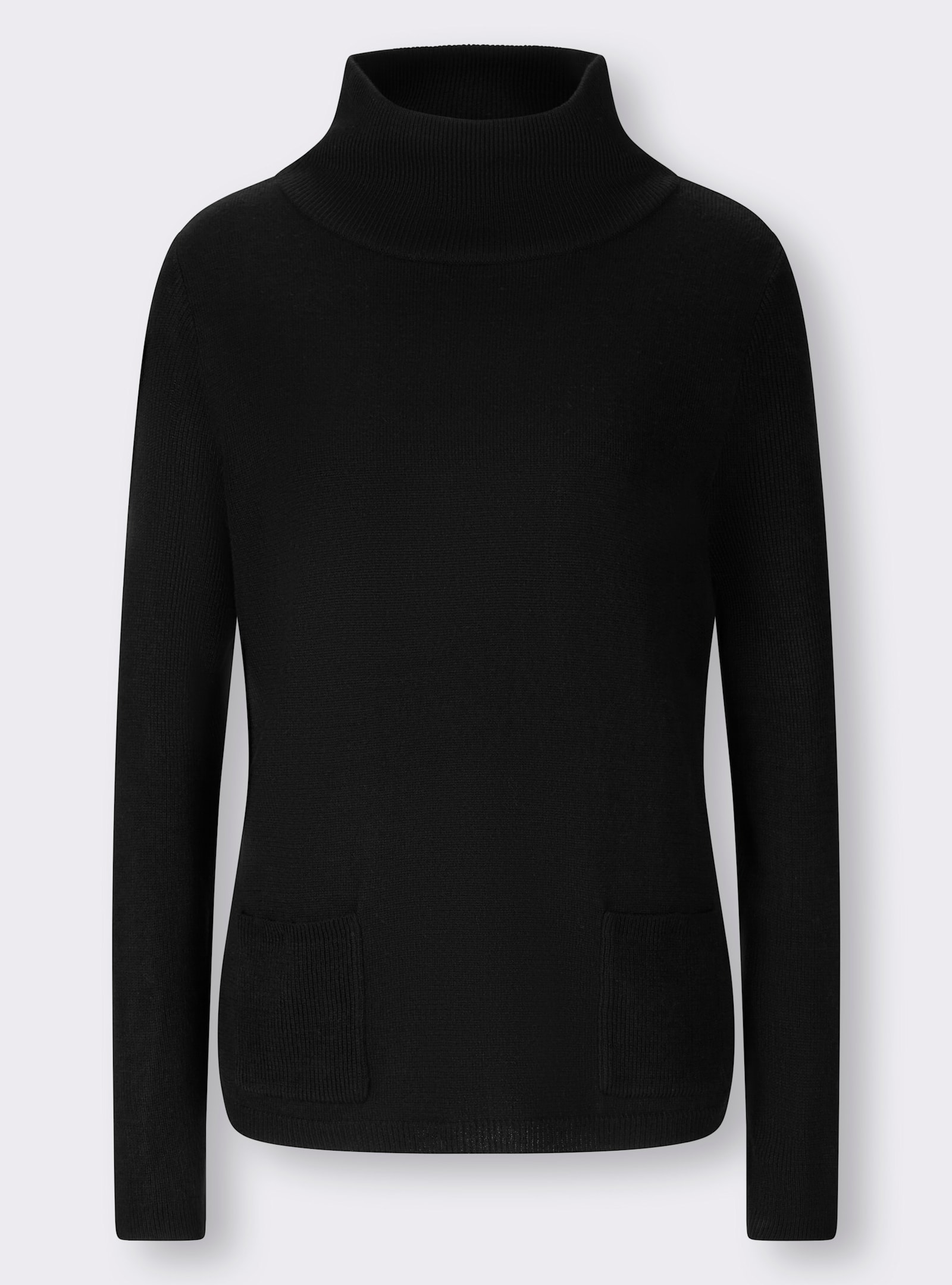 heine Stehkragenpullover mit Taschen - schwarz