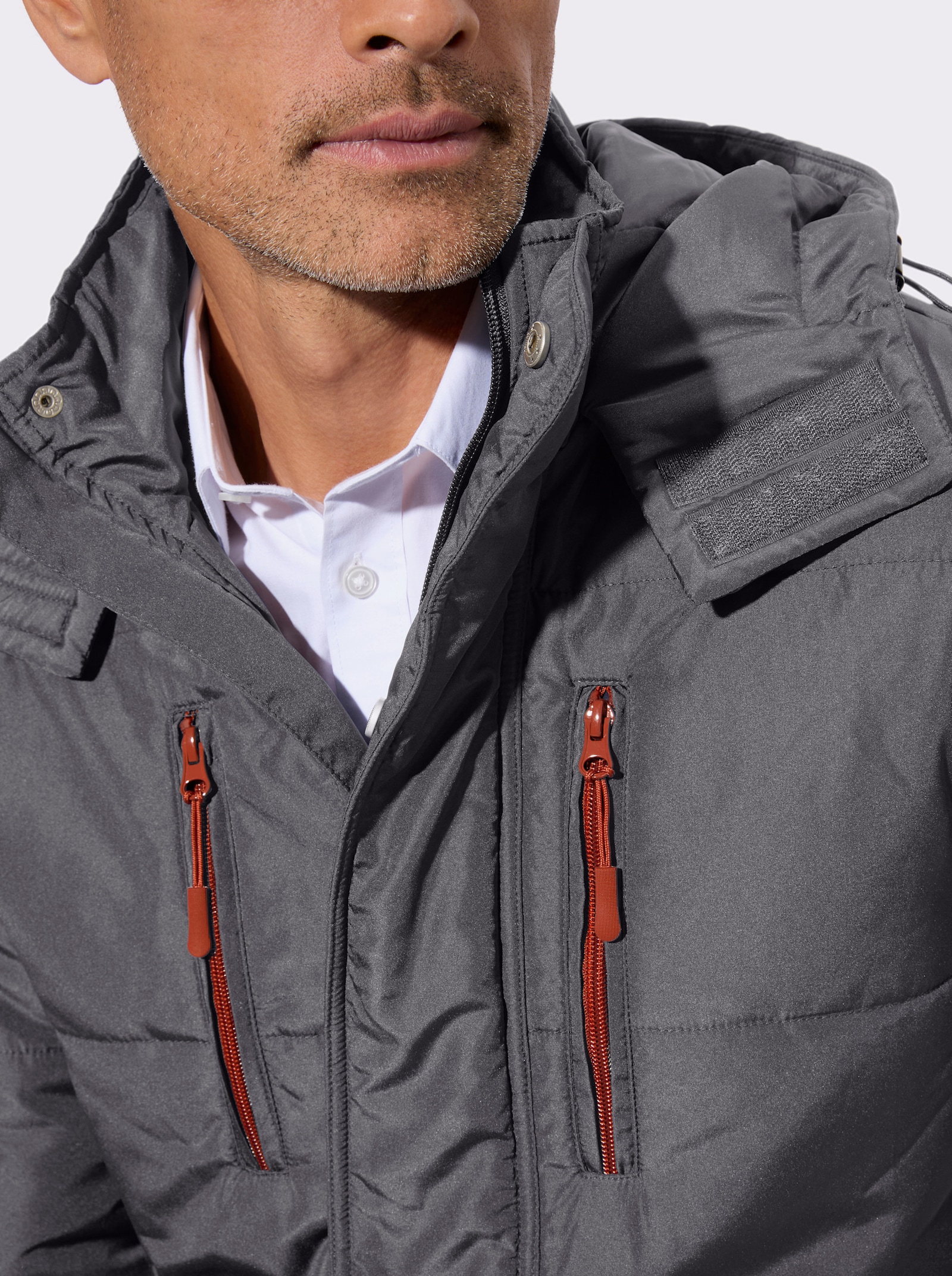 Steppjacke für normale Wintertemperaturen - anthrazit