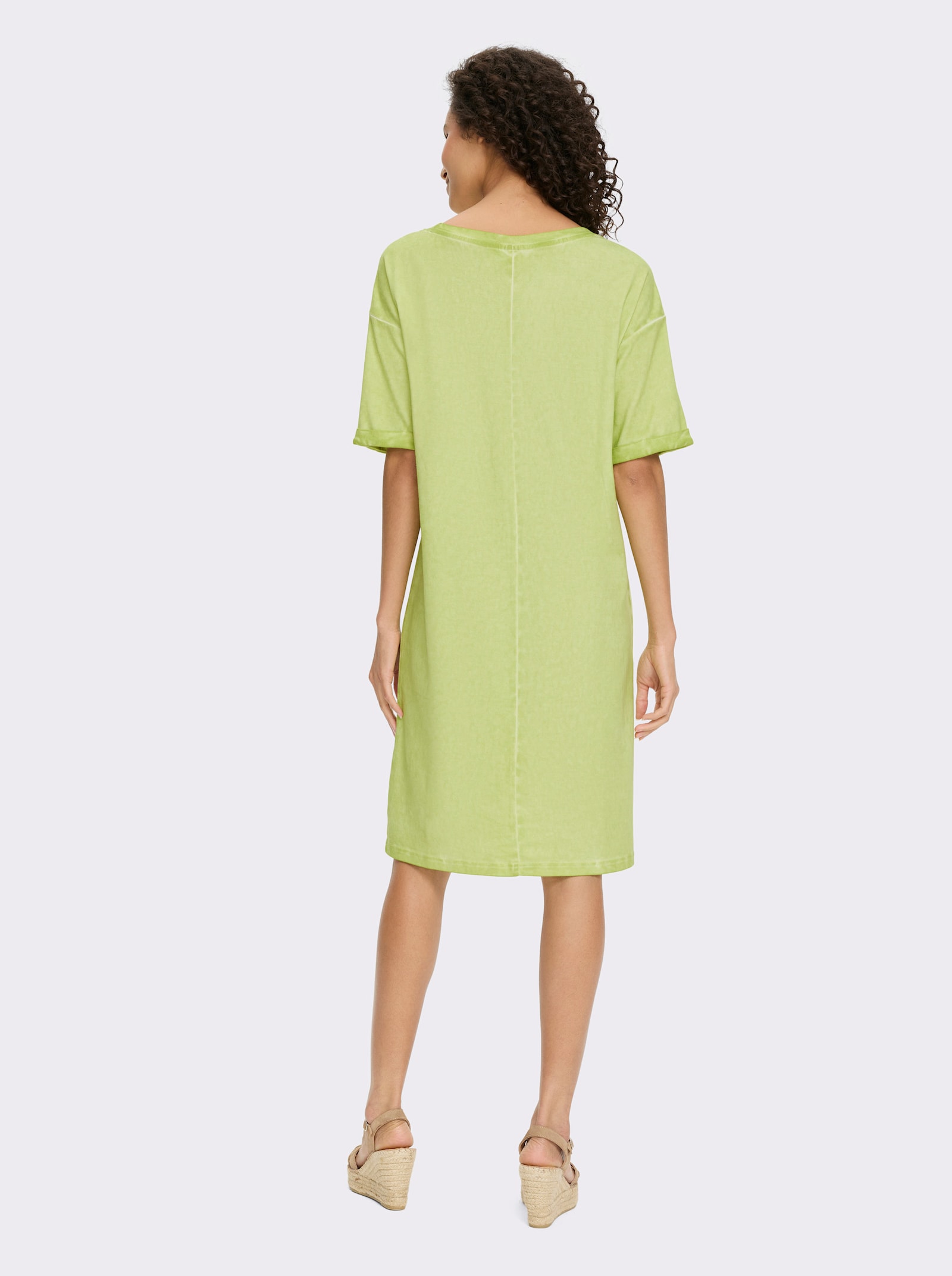 heine Jerseykleid mit Oil-dyed-Waschung - pistazie