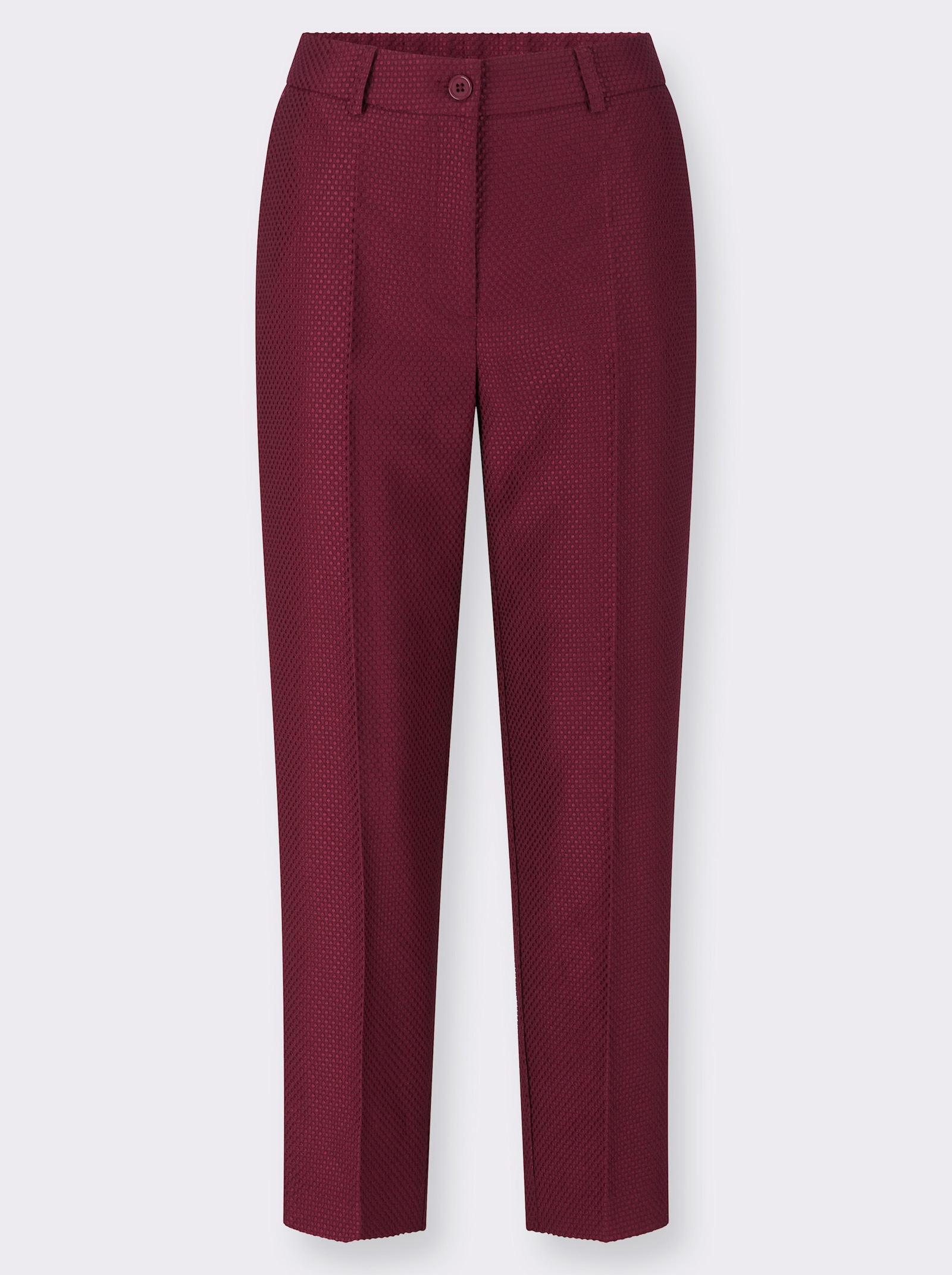 Anzughose in Jacquard-Struktur - bordeaux