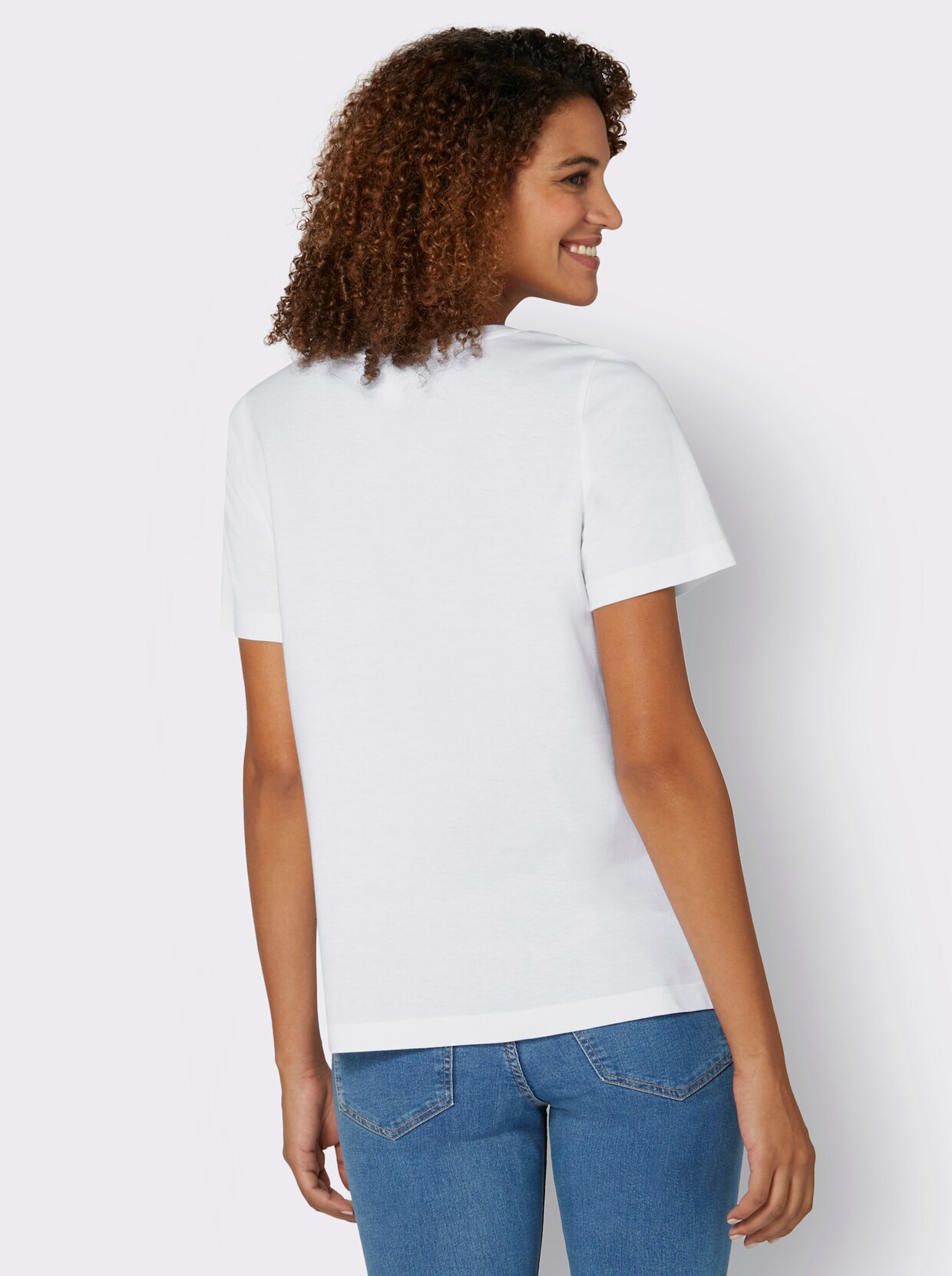Print-Shirt - weiß-bedruckt