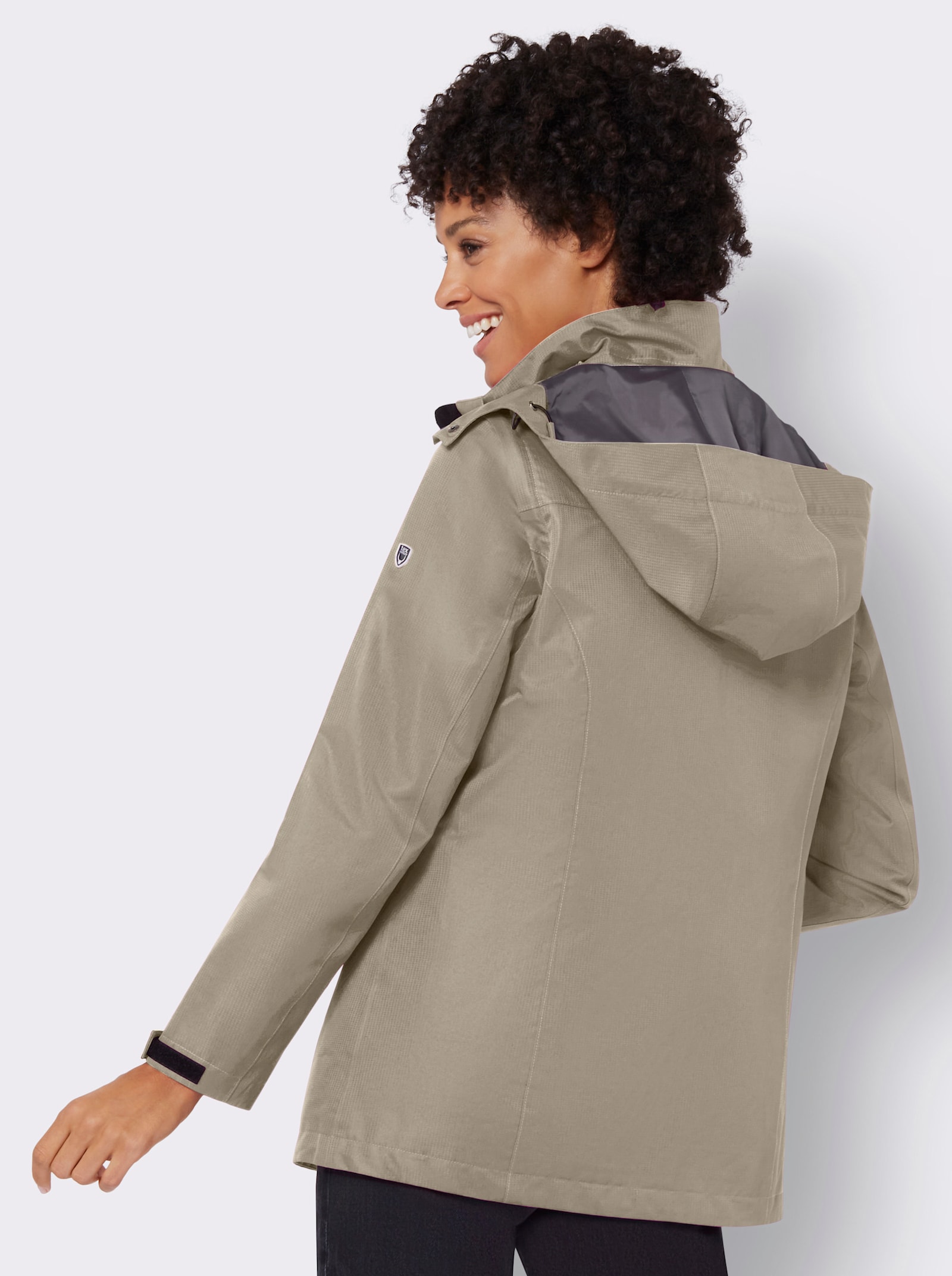 2-in-1-Jacke in Microfaser-Qualität - schlamm