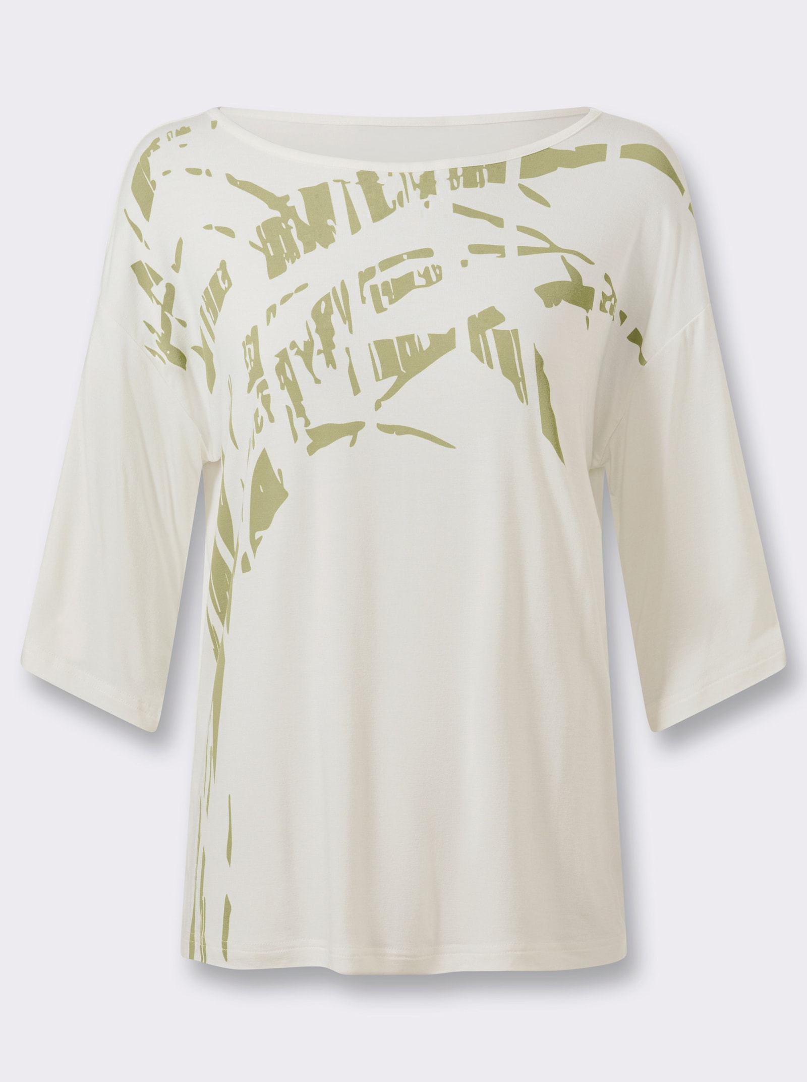 heine Oversize-Shirt mit Palmenprint - ecru-schilf-bedruckt
