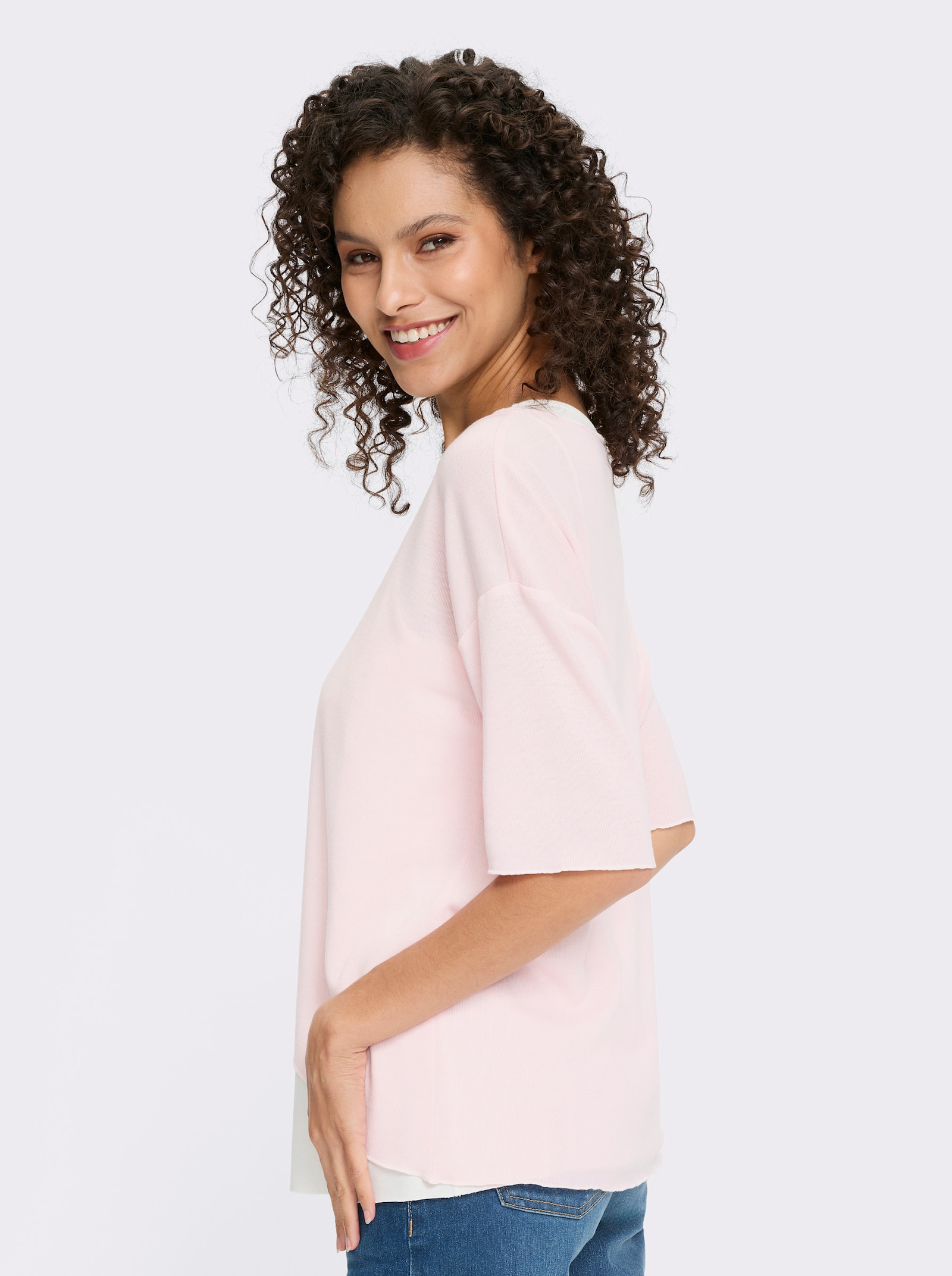 heine 2-in-1-Shirt im Oversize-Schnitt - hellrosé