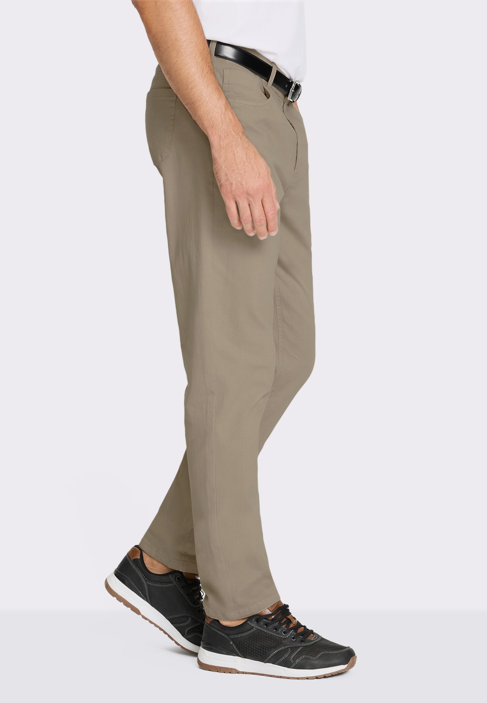 Marco Donati 5-pocketsbroek met minimalistische print op de zoom - leem