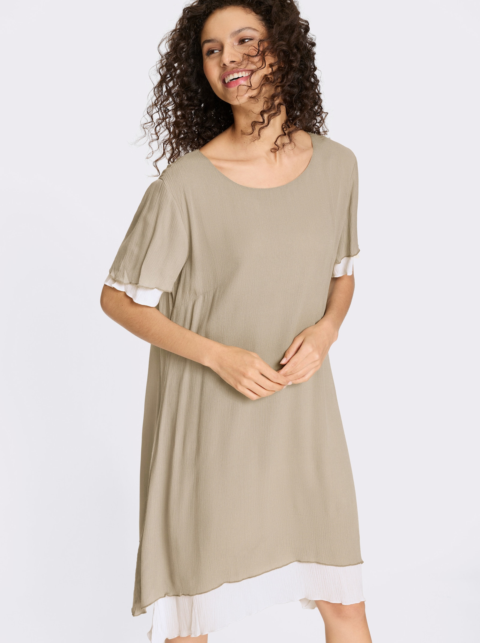 heine Sommerkleid im Lagen-Look - schlamm