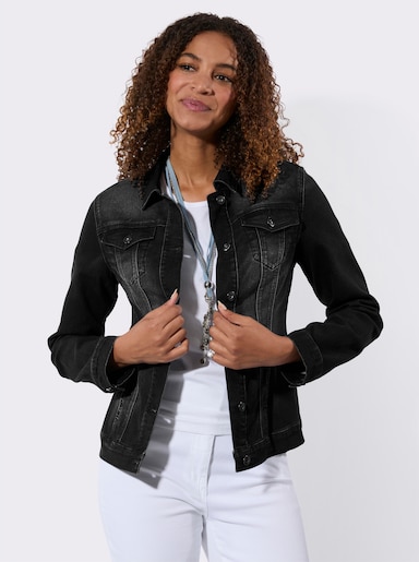 Jeansjacke - black-denim