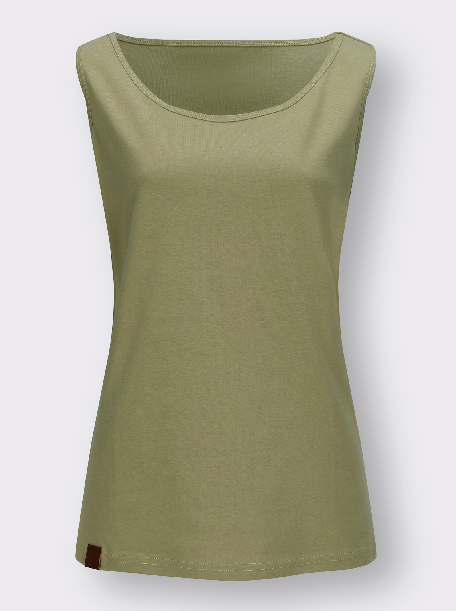 Shirttop aus reiner Baumwolle - schilf