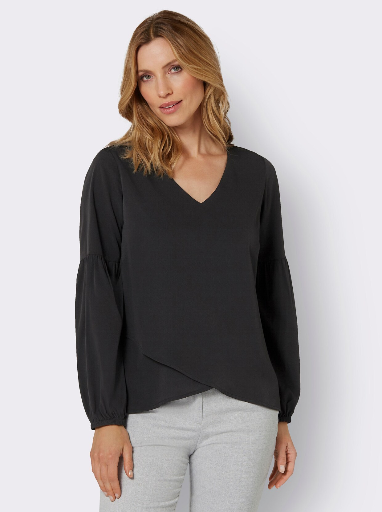Comfortabele blouse - zwart