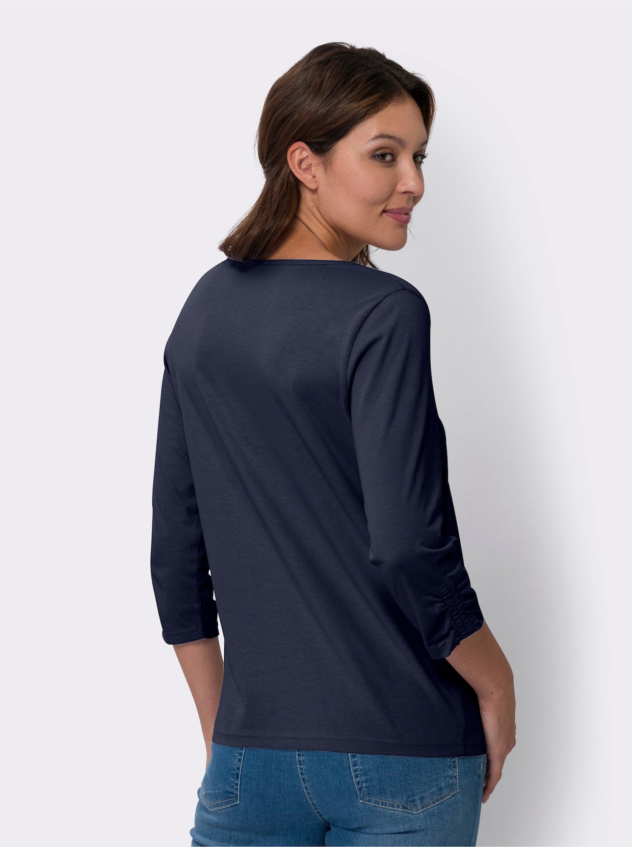 Shirt met 3/4-mouw - marine