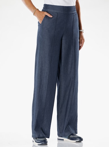 High-waist-Jeans - dark blue