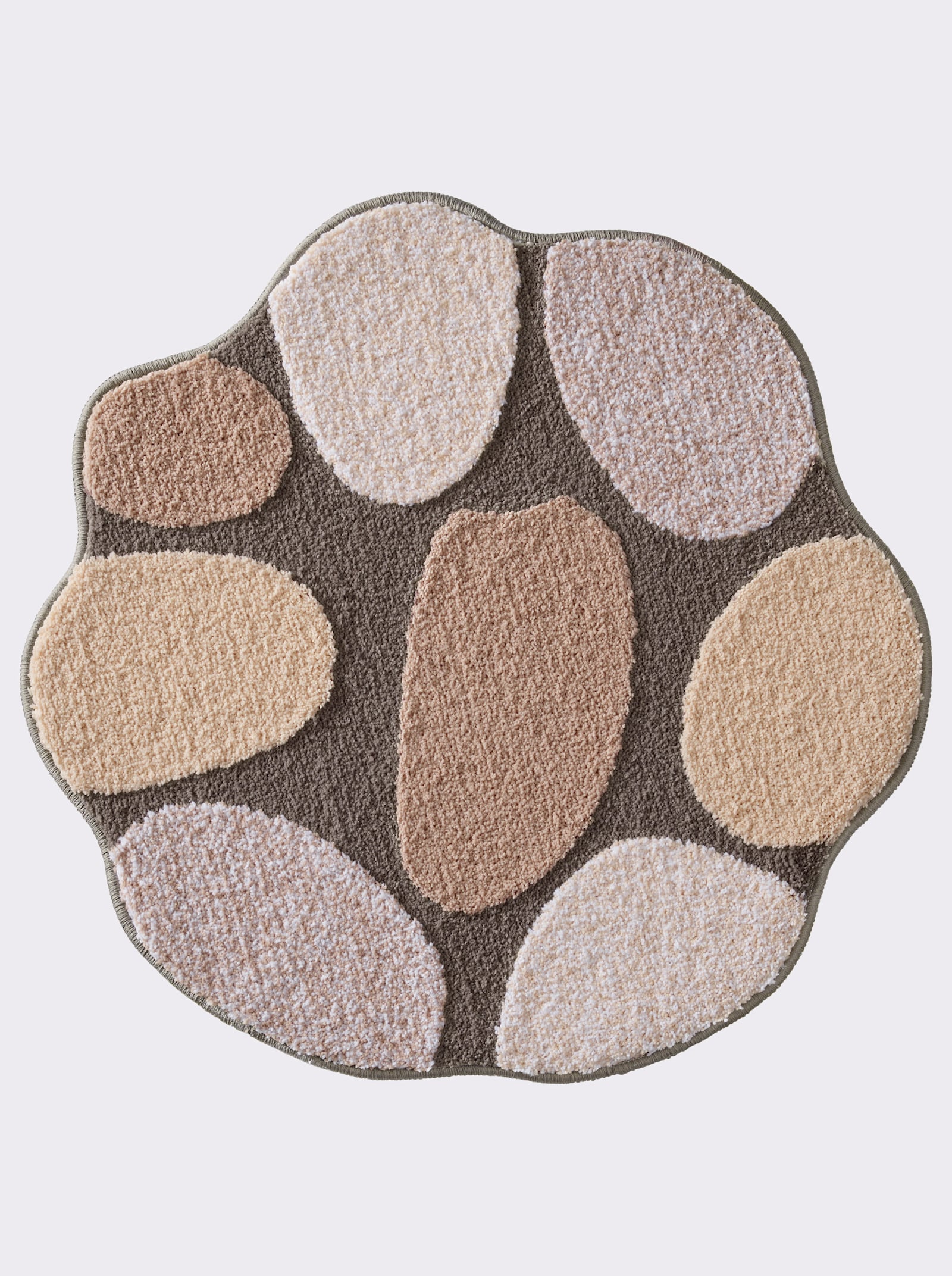 heine home Badeteppich mit Hoch-Tief-Effekt - beige-gemustert